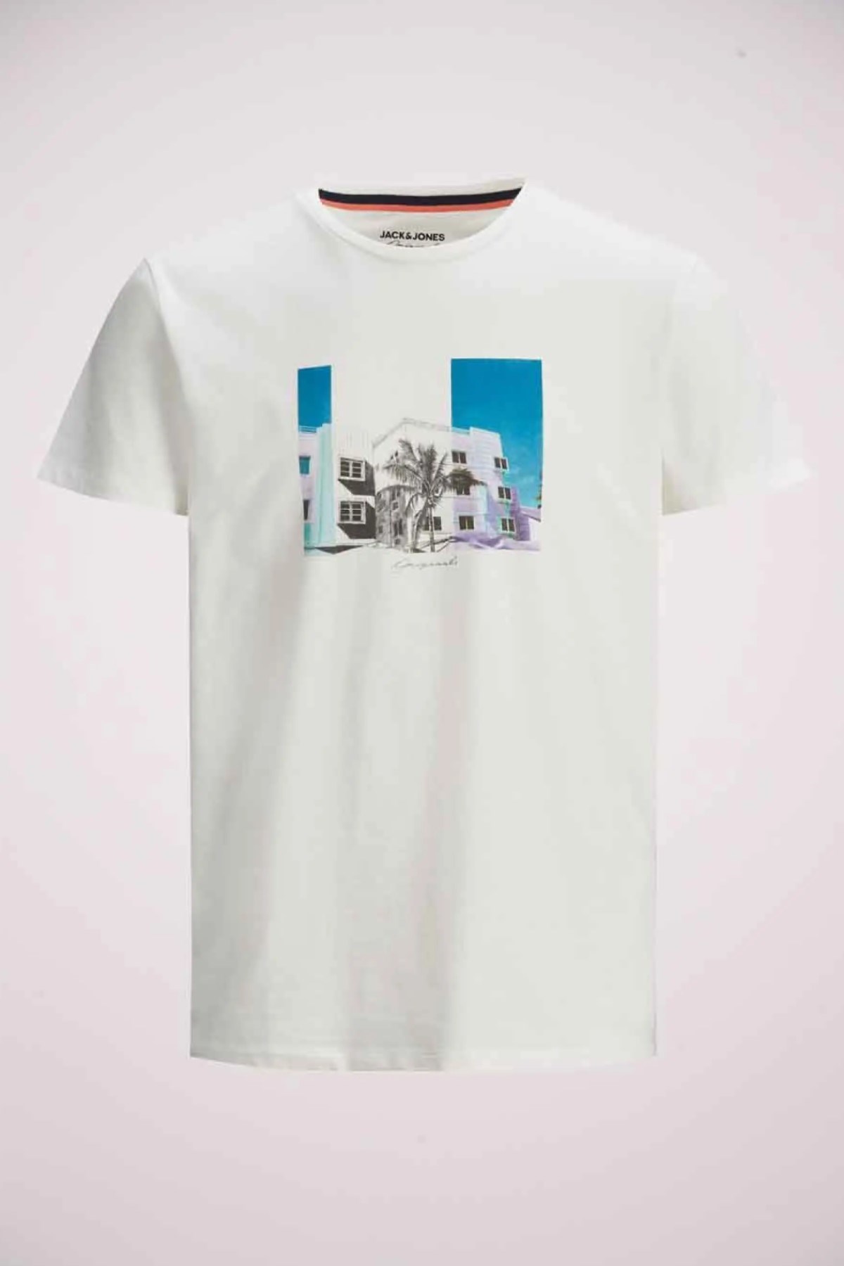 Jack Jones Erkek T-Shirt 12185744 Cloud Dancer