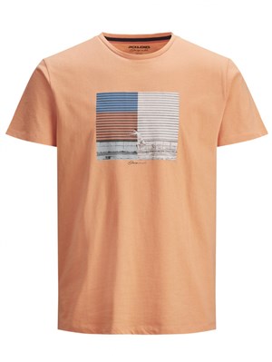 Jack Jones Erkek T-Shirt 12185744 Shell Coral