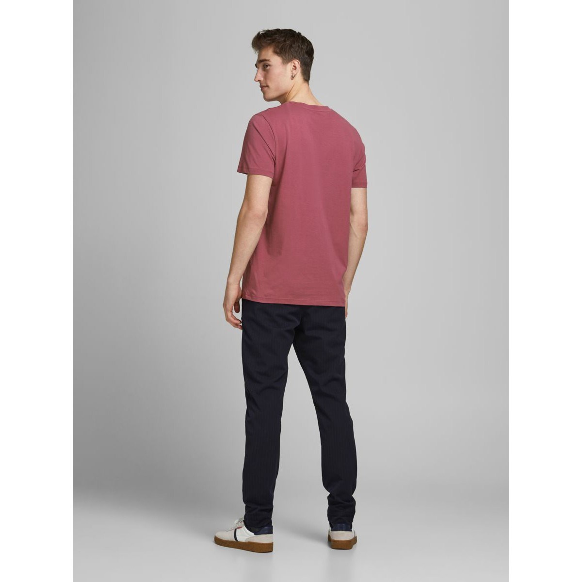 Jack Jones Erkek T-Shirt 12186212 Hawthorn Rose
