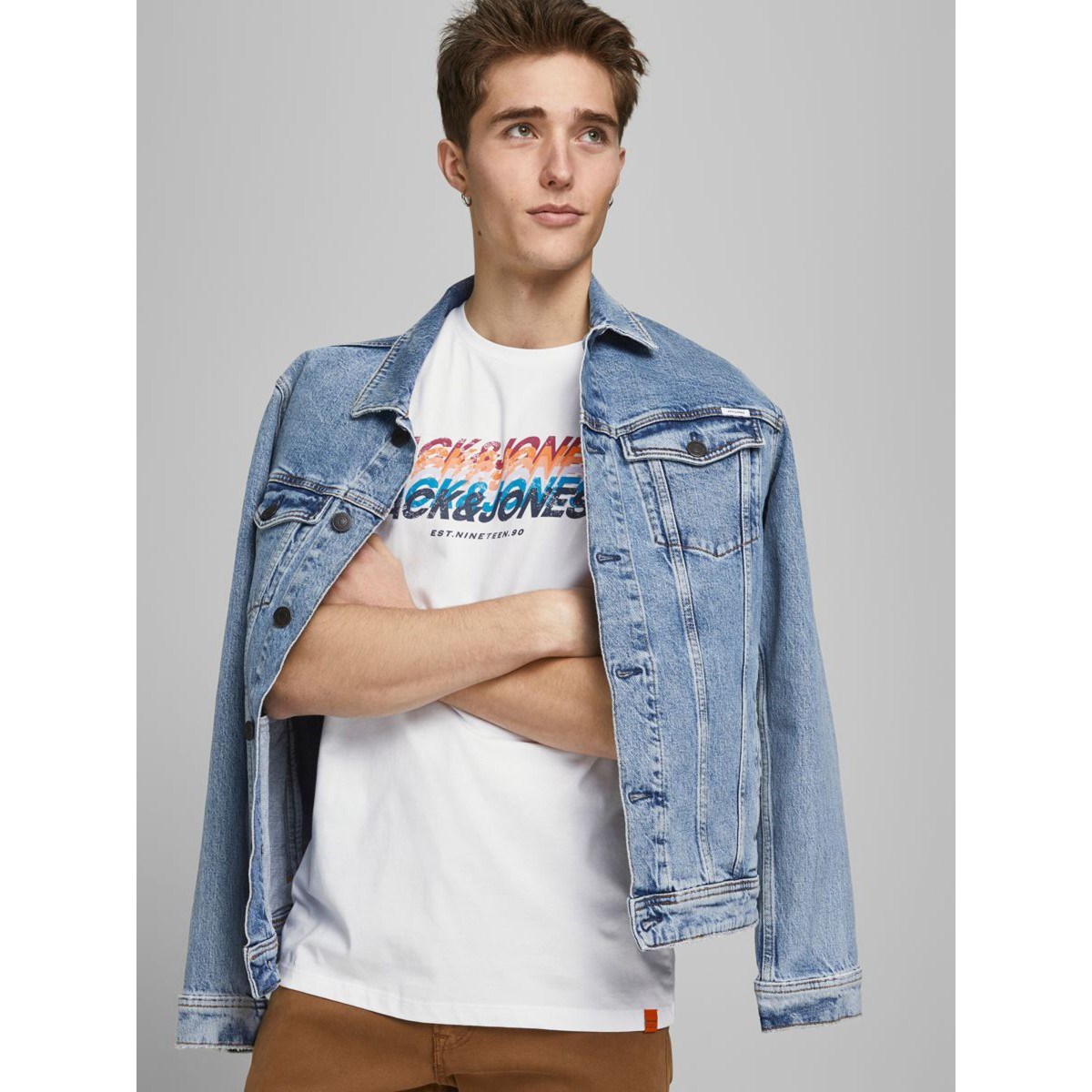 Jack Jones Erkek T-Shirt 12186212 White