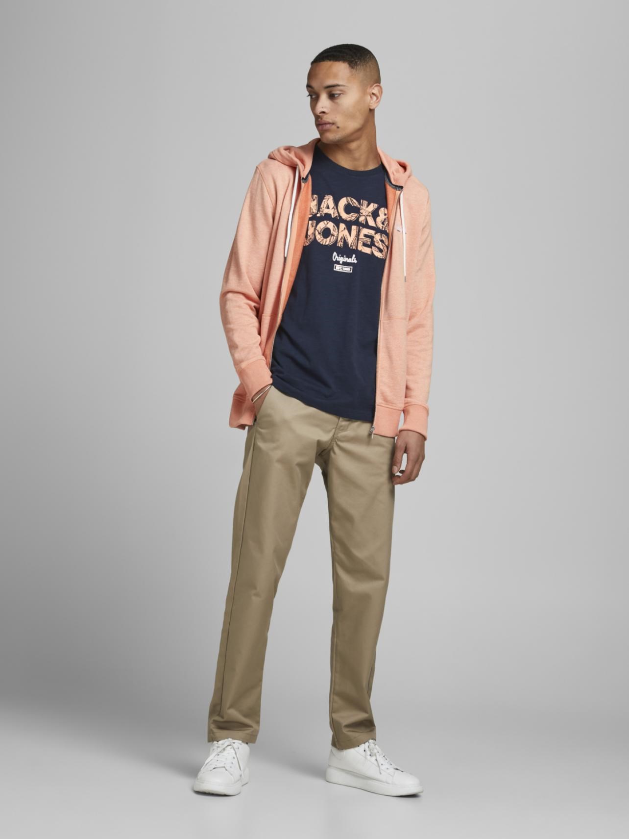 Jack Jones Erkek T-Shirt 12186282 Navy Blazer