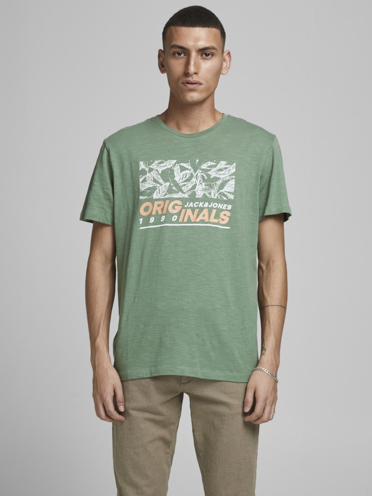 Jack Jones Erkek T-Shirt 12186282 Sea Spray