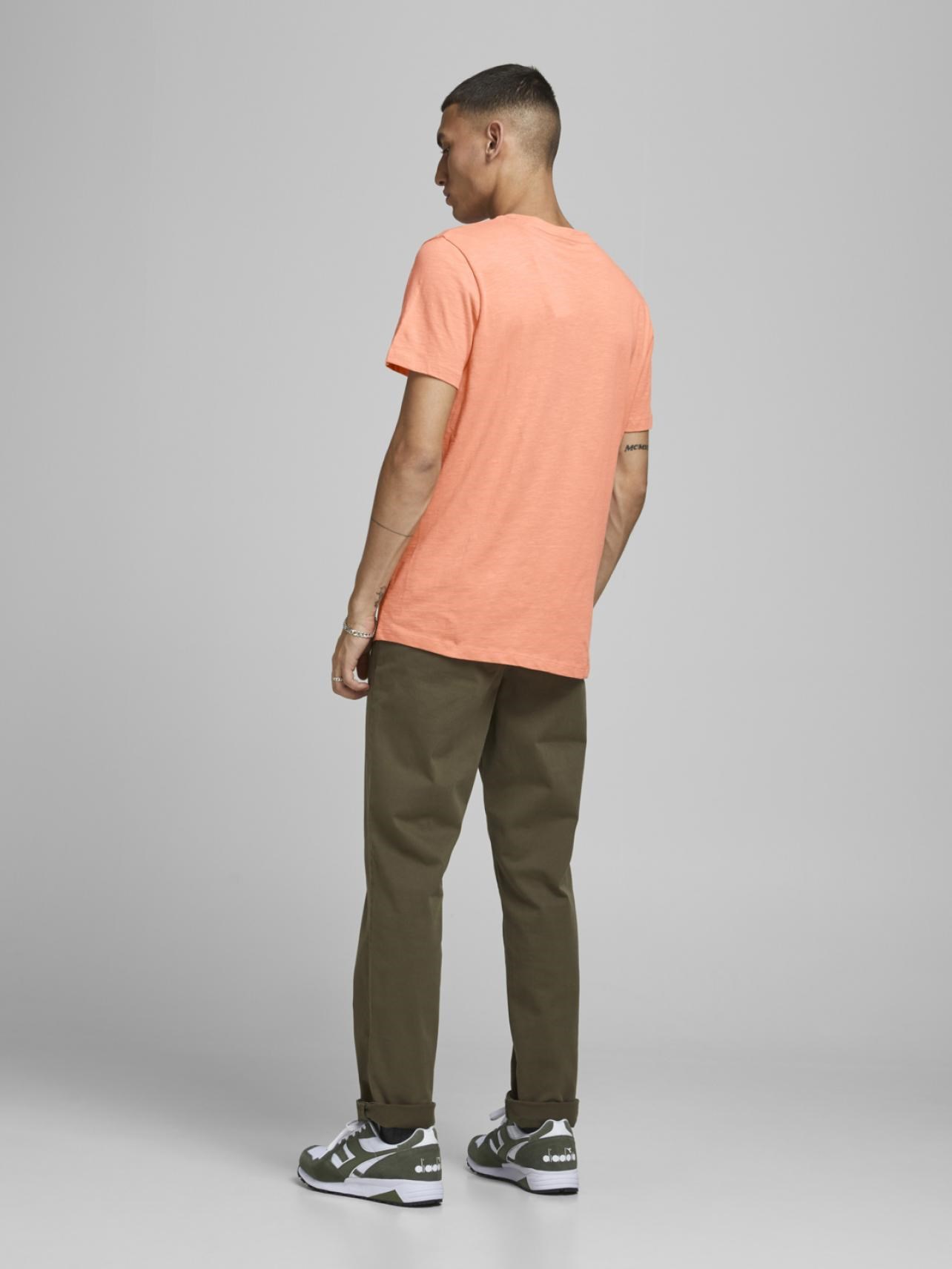 Jack Jones Erkek T-Shirt 12186282 Shell Coral