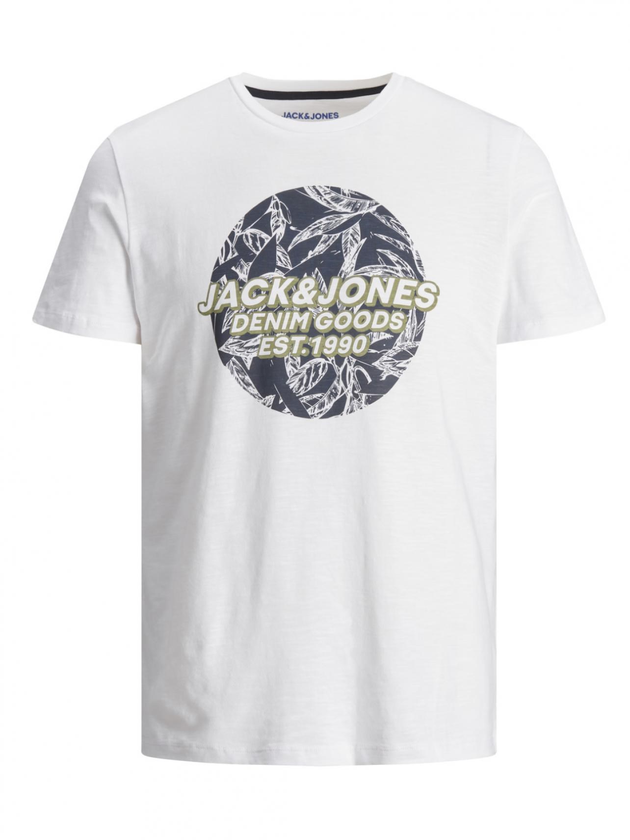 Jack Jones Erkek T-Shirt 12186282 White