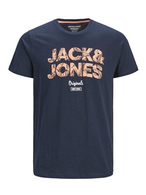 Jack Jones Erkek T-Shirt 12186282 Navy Blazer