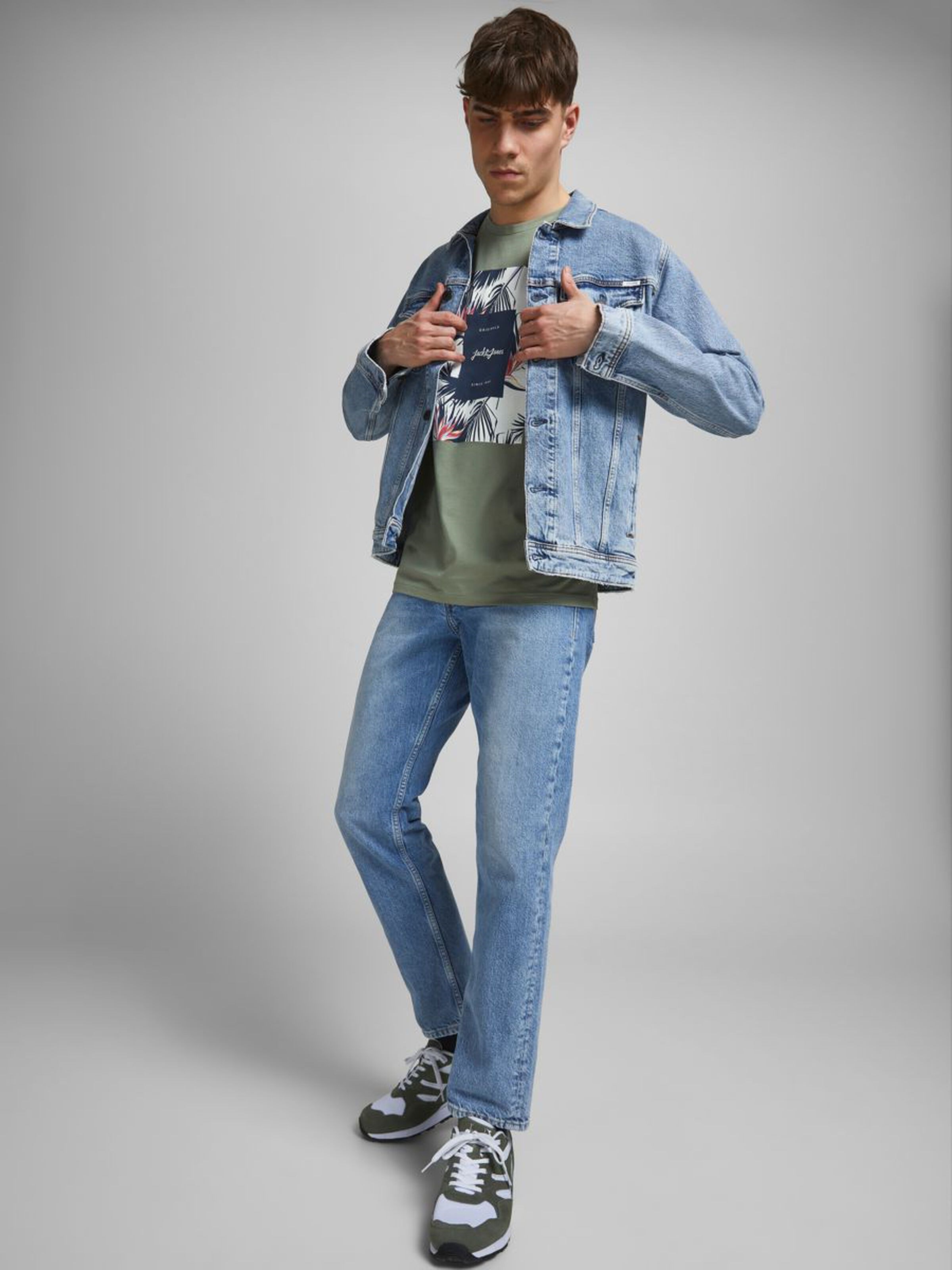 Jack Jones Erkek T-Shirt 12186330 Sea Spray