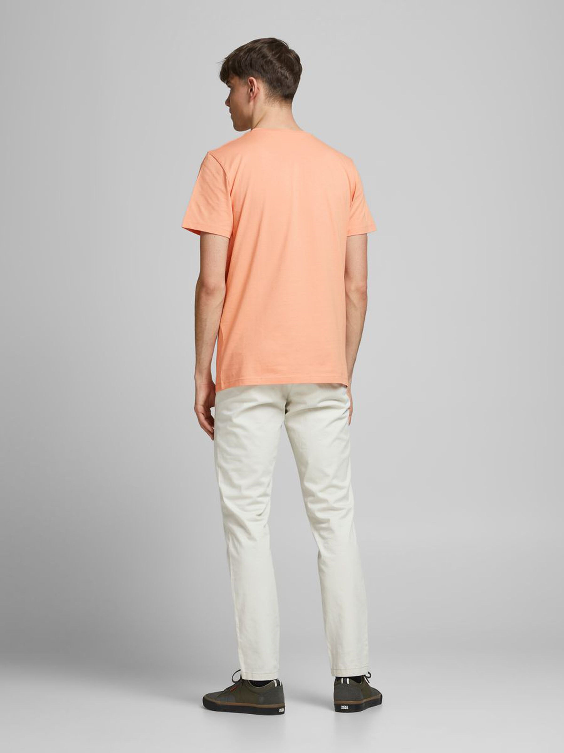 Jack Jones Erkek T-Shirt 12186330 Shell Coral