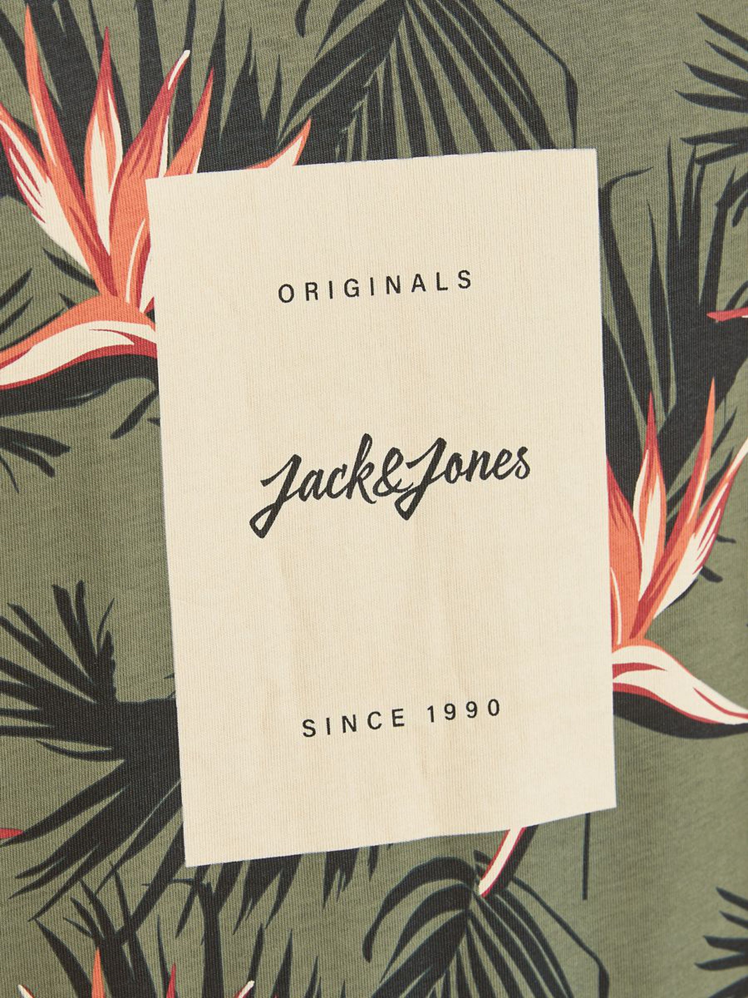 Jack Jones Erkek T-Shirt 12186330 Shell Coral