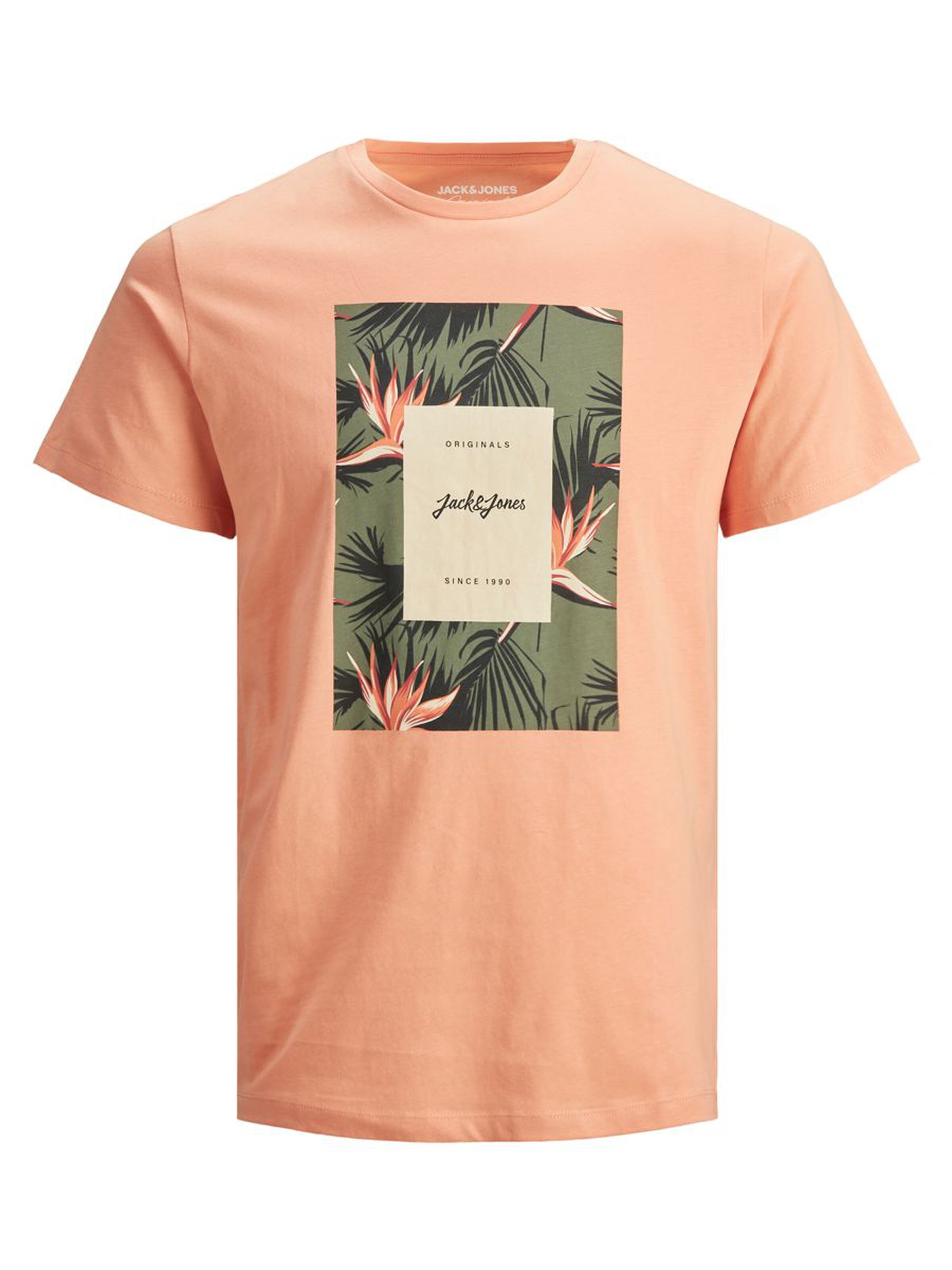 Jack Jones Erkek T-Shirt 12186330 Shell Coral