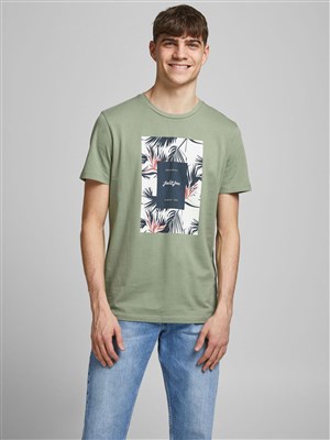 Jack Jones Erkek T-Shirt 12186330 Sea Spray