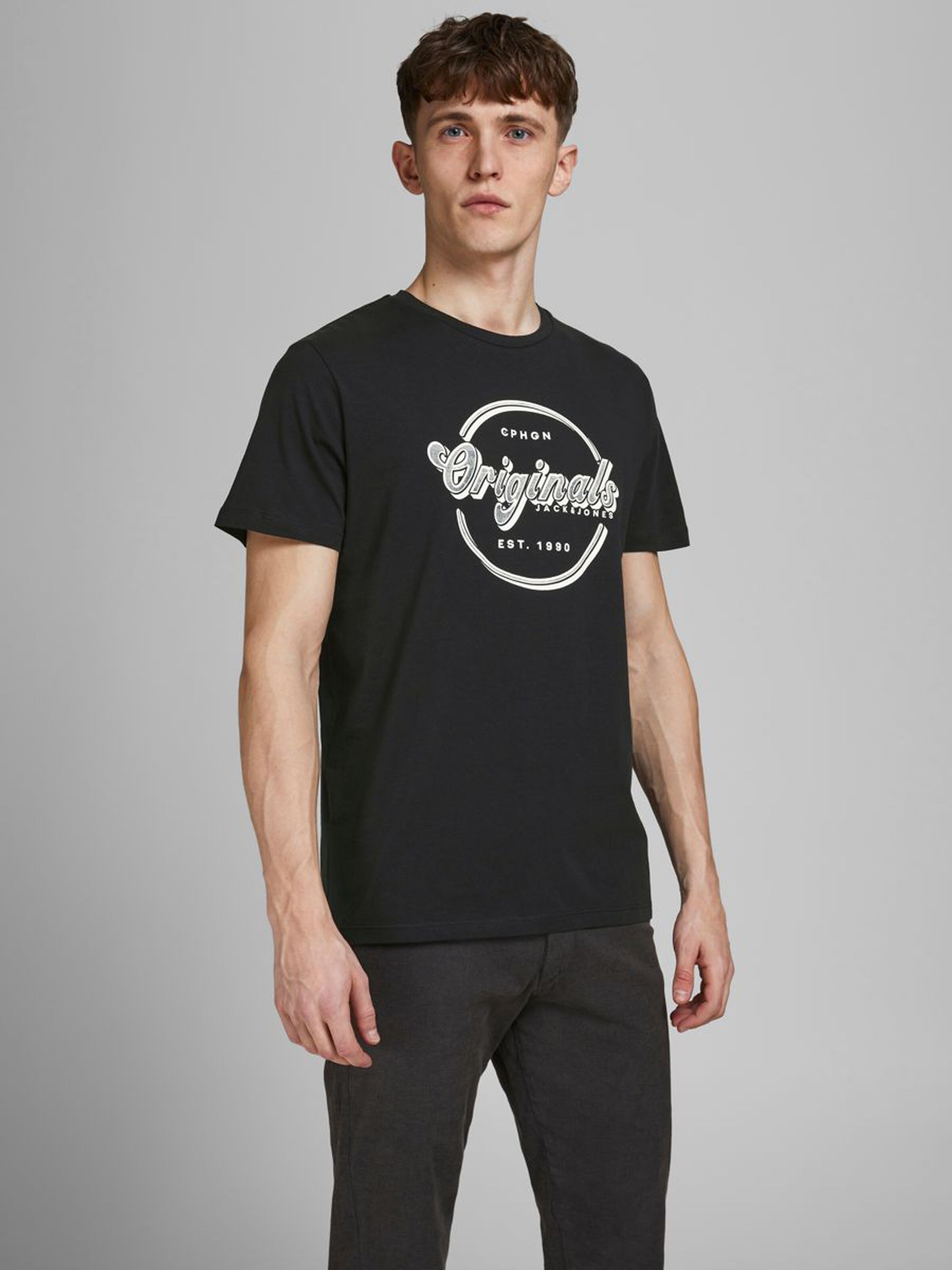 Jack Jones Erkek T-Shirt 12186404 Tap Shoe