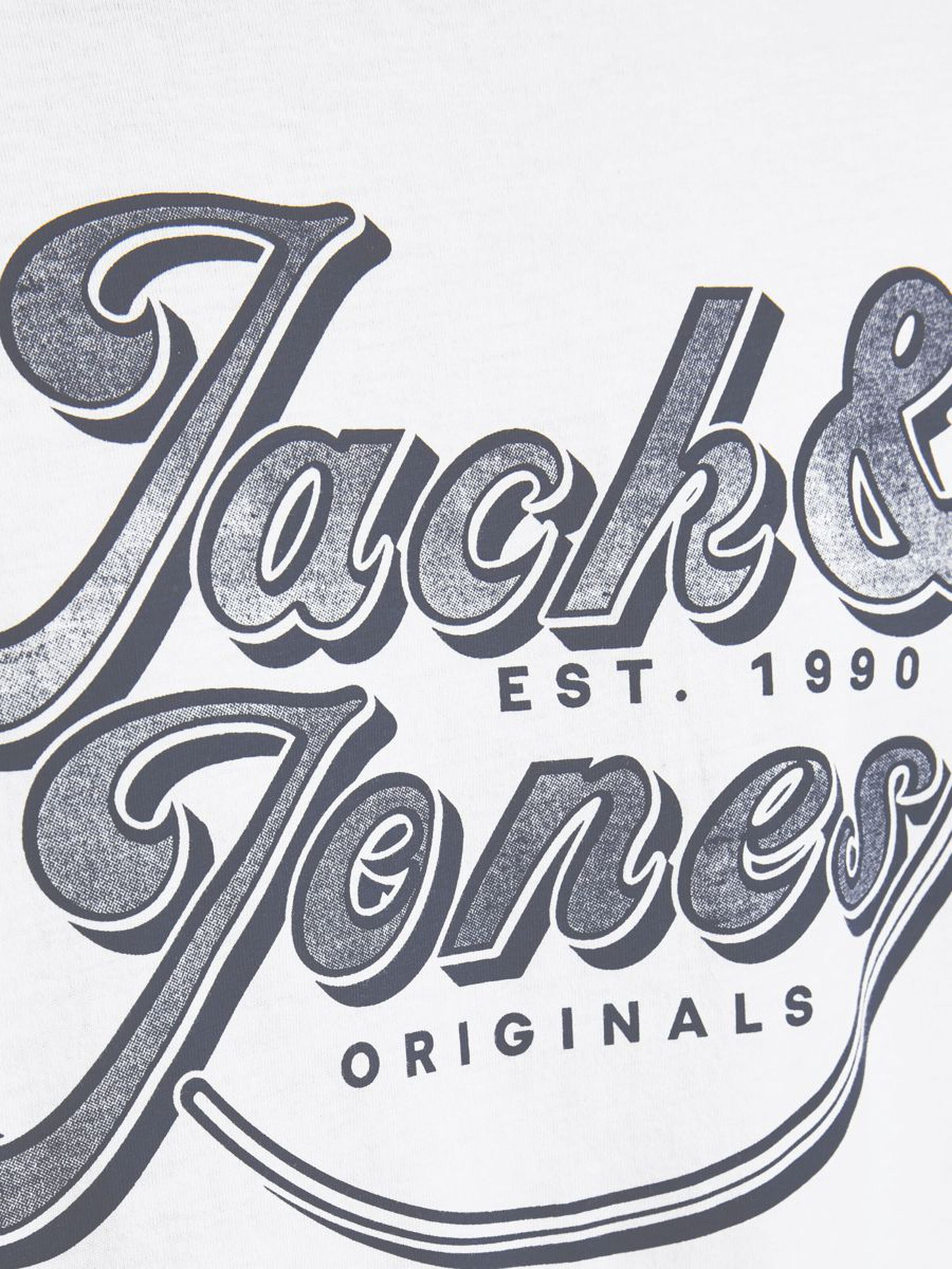 Jack Jones Erkek T-Shirt 12186404 White