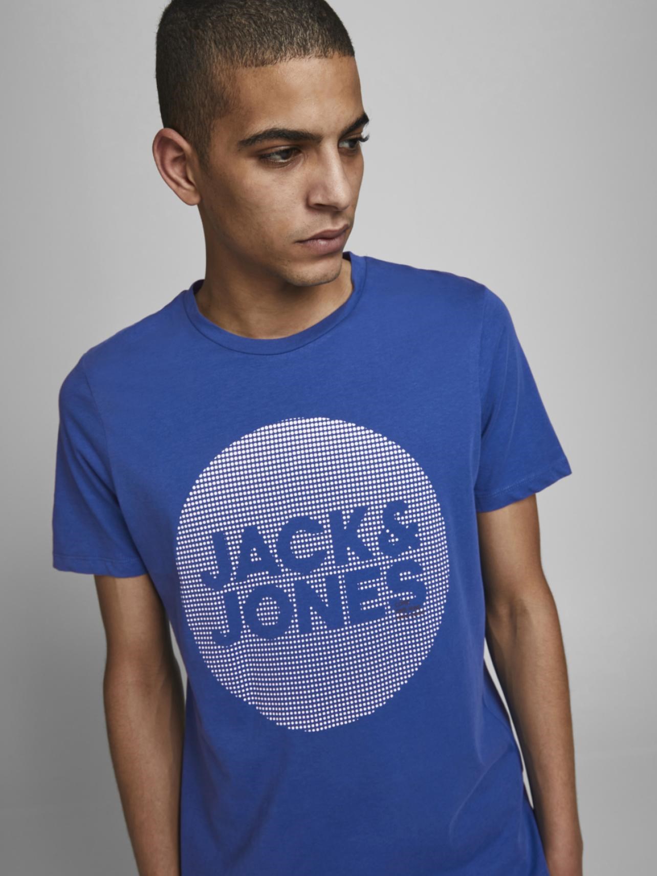 Jack Jones Erkek T-Shirt 12188039 Galaxy Blue