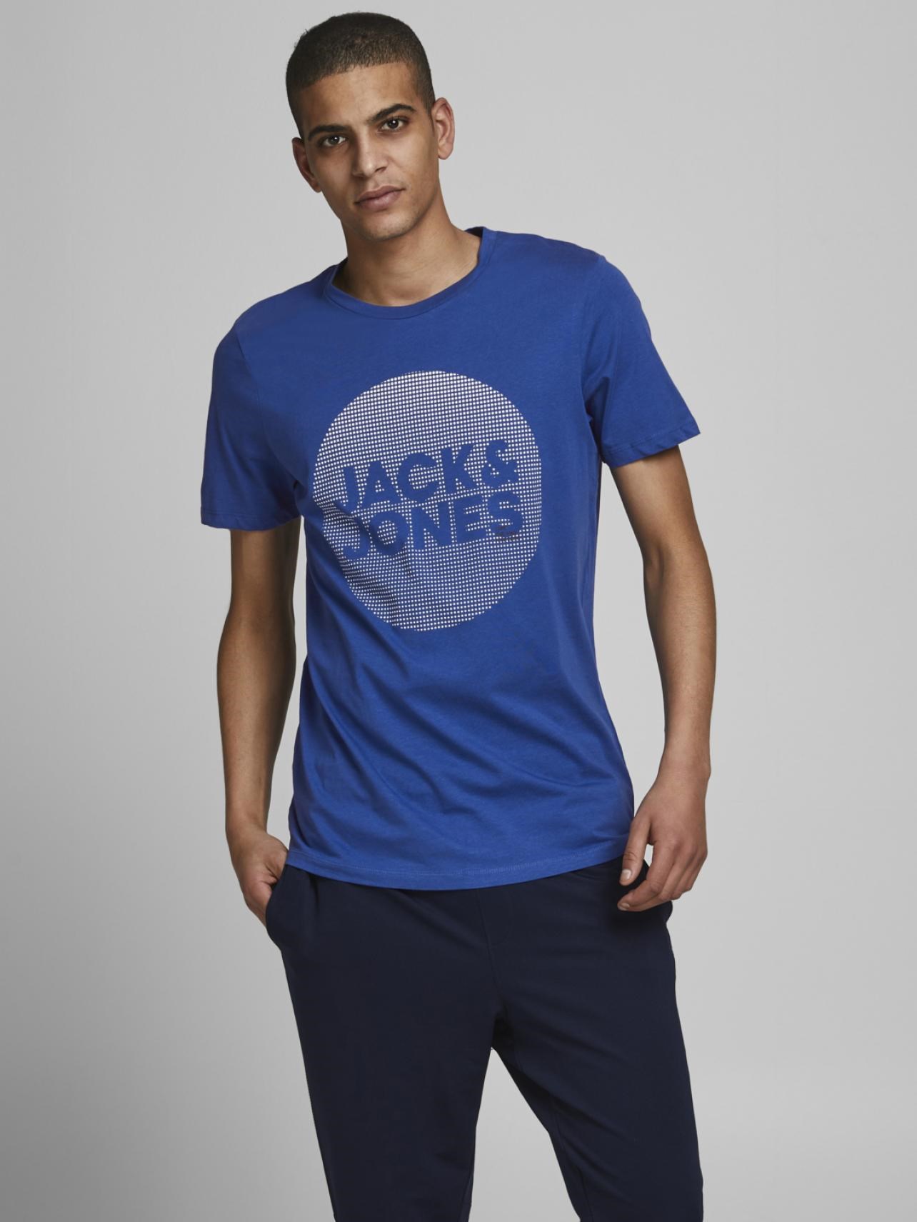 Jack Jones Erkek T-Shirt 12188039 Galaxy Blue