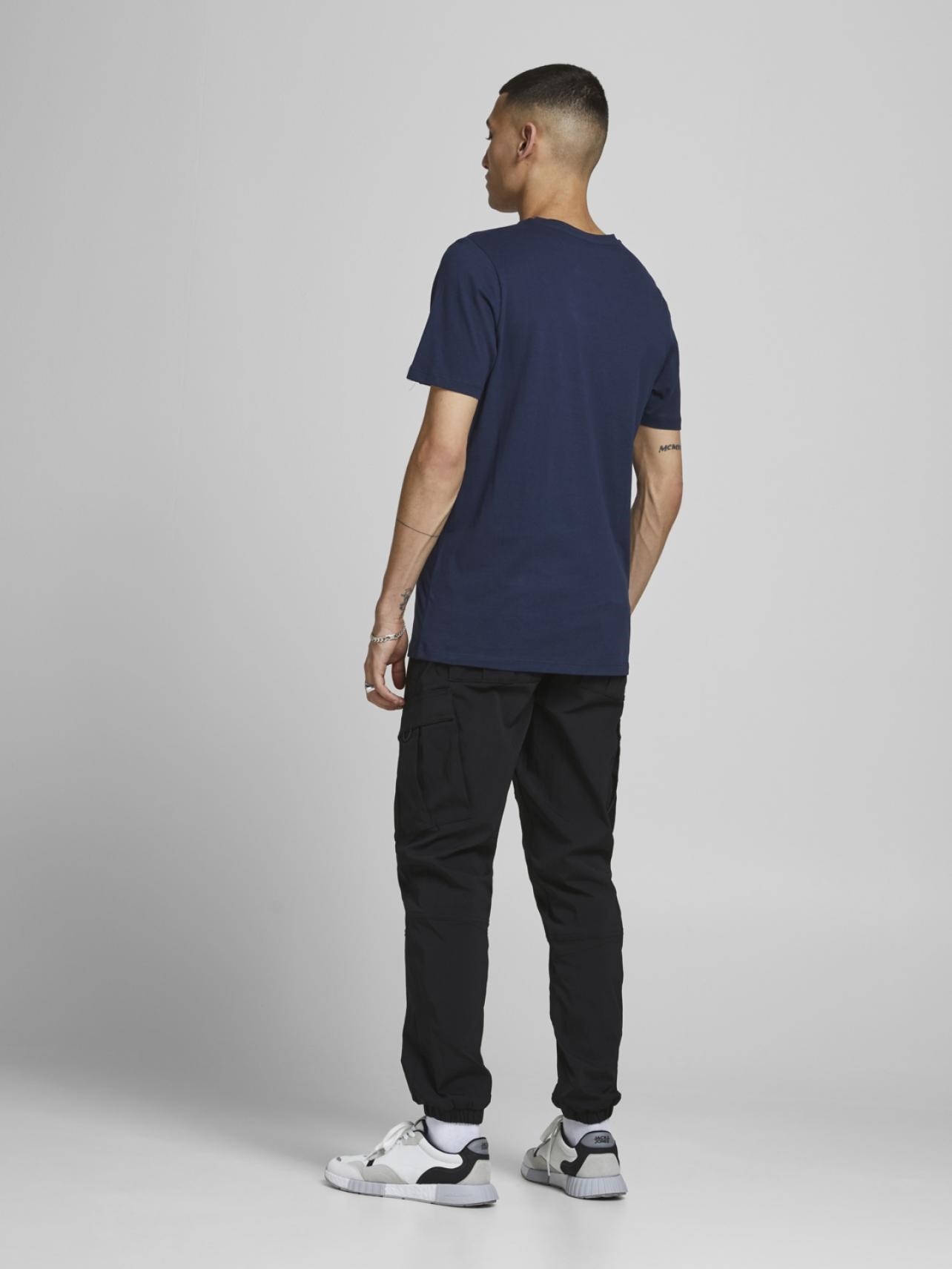Jack Jones Erkek T-Shirt 12188039 Navy Blazer