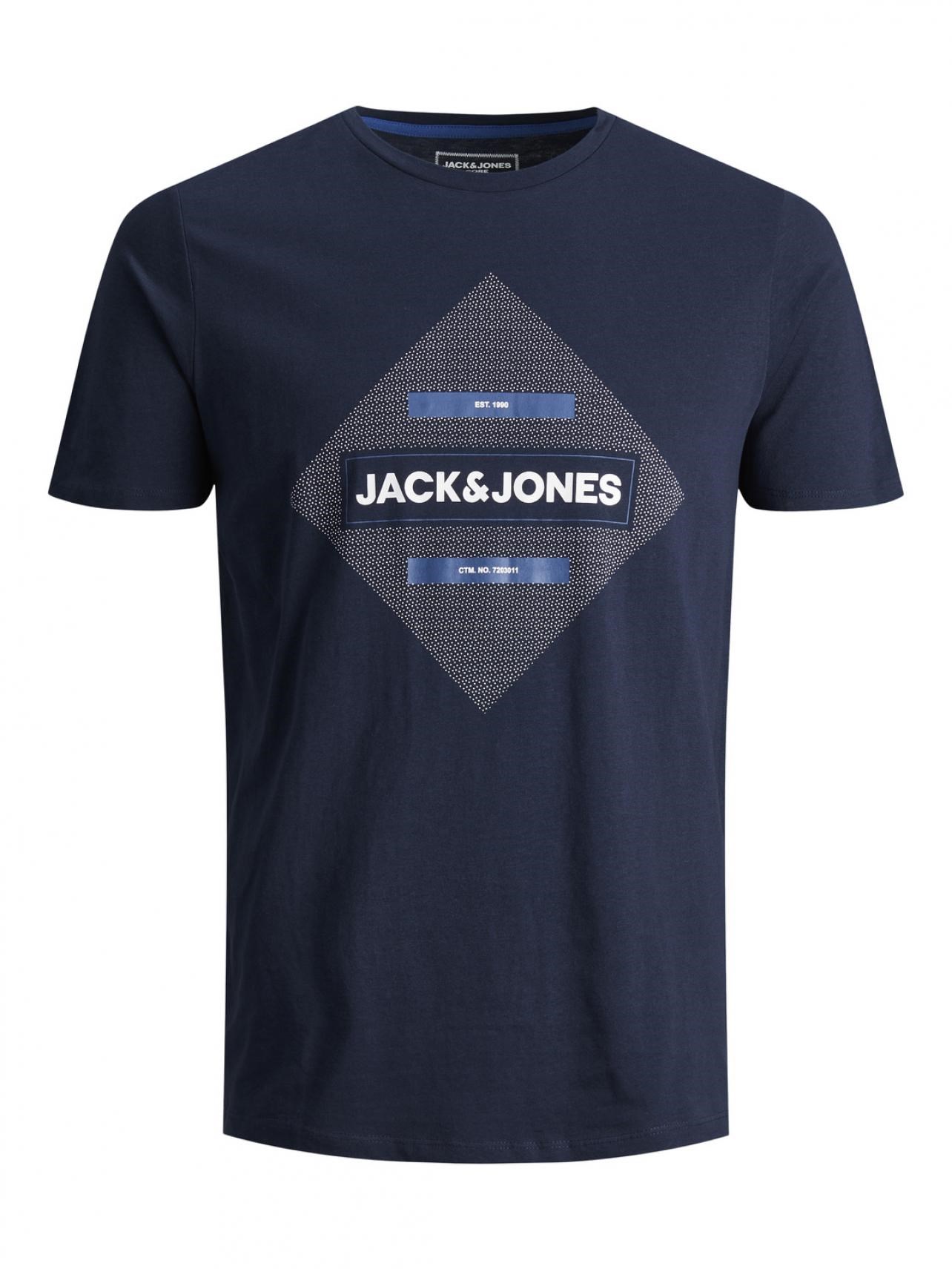 Jack Jones Erkek T-Shirt 12188039 Navy Blazer
