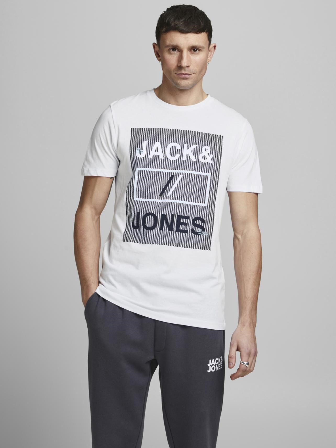 Jack Jones Erkek T-Shirt 12188039 White