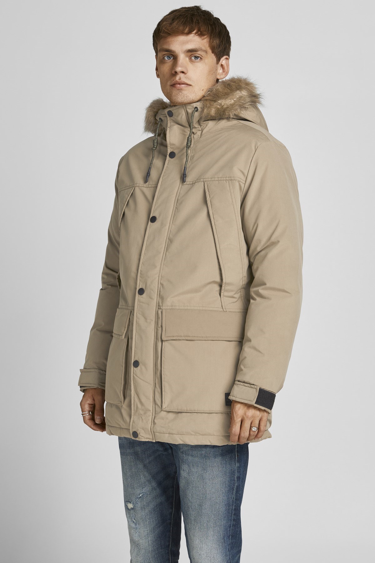 Jack Jones Erkek Parka 12190042 Elmwood