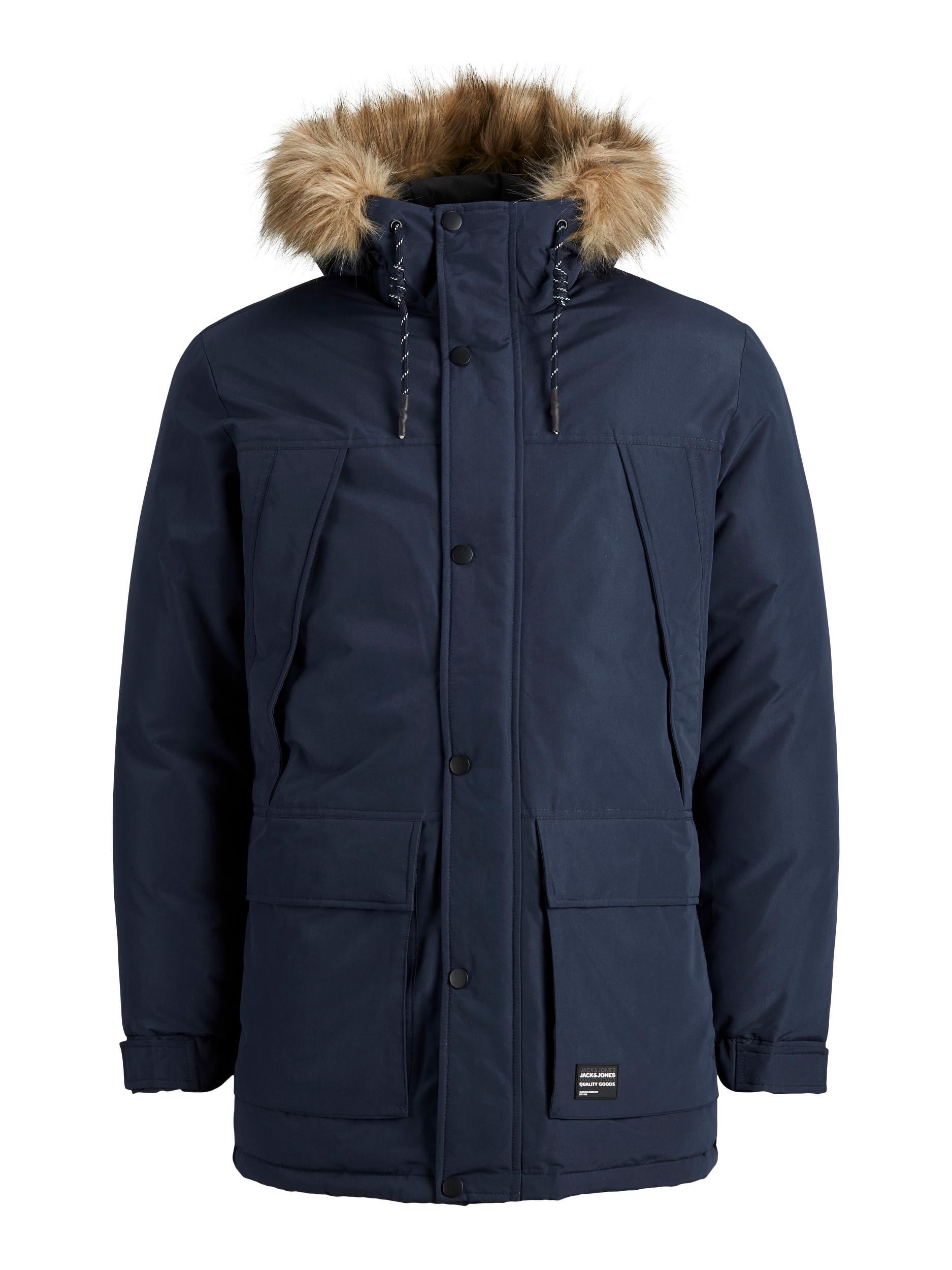 Jack Jones Erkek Parka 12190042 Navy Blazer