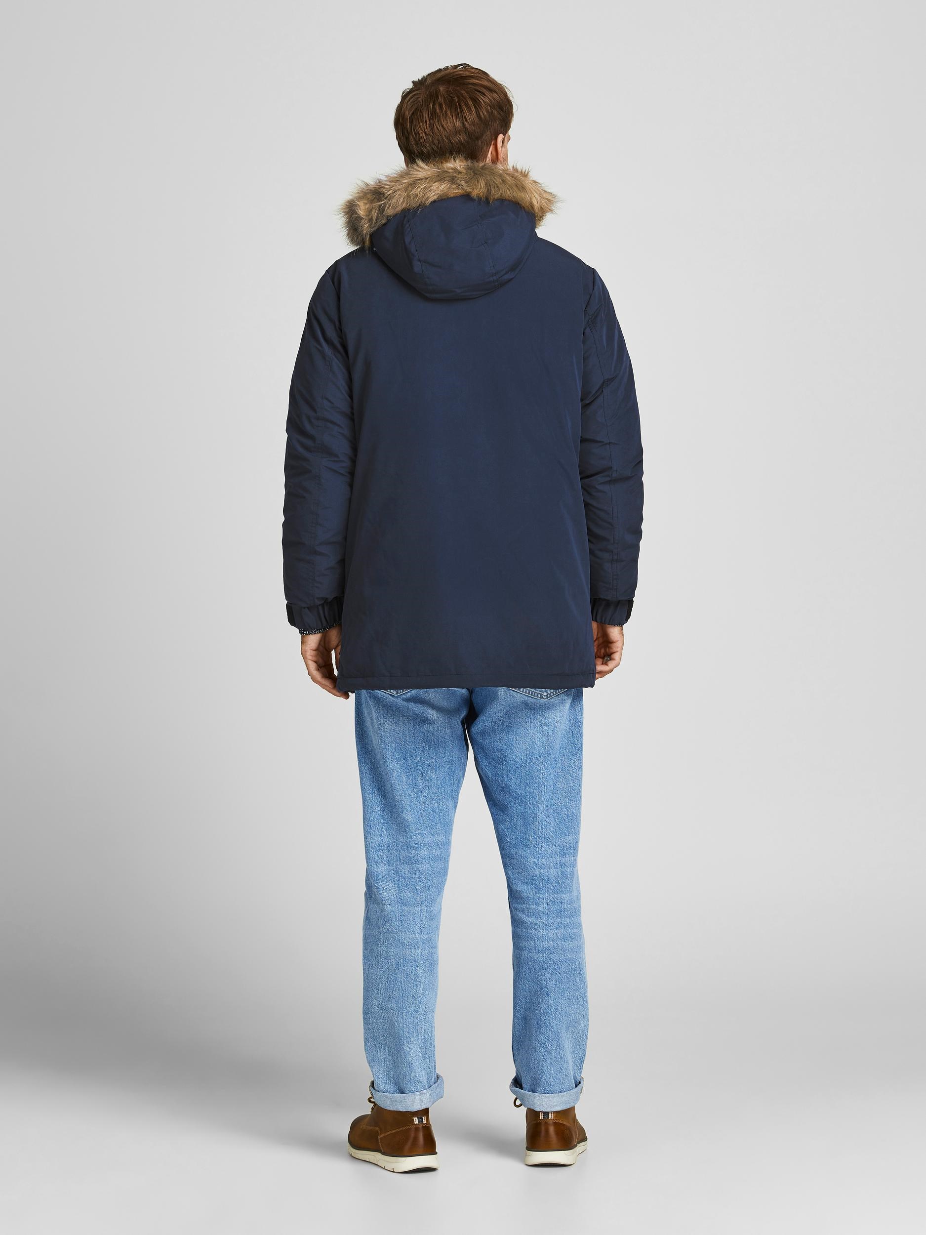 Jack Jones Erkek Parka 12190042 Navy Blazer