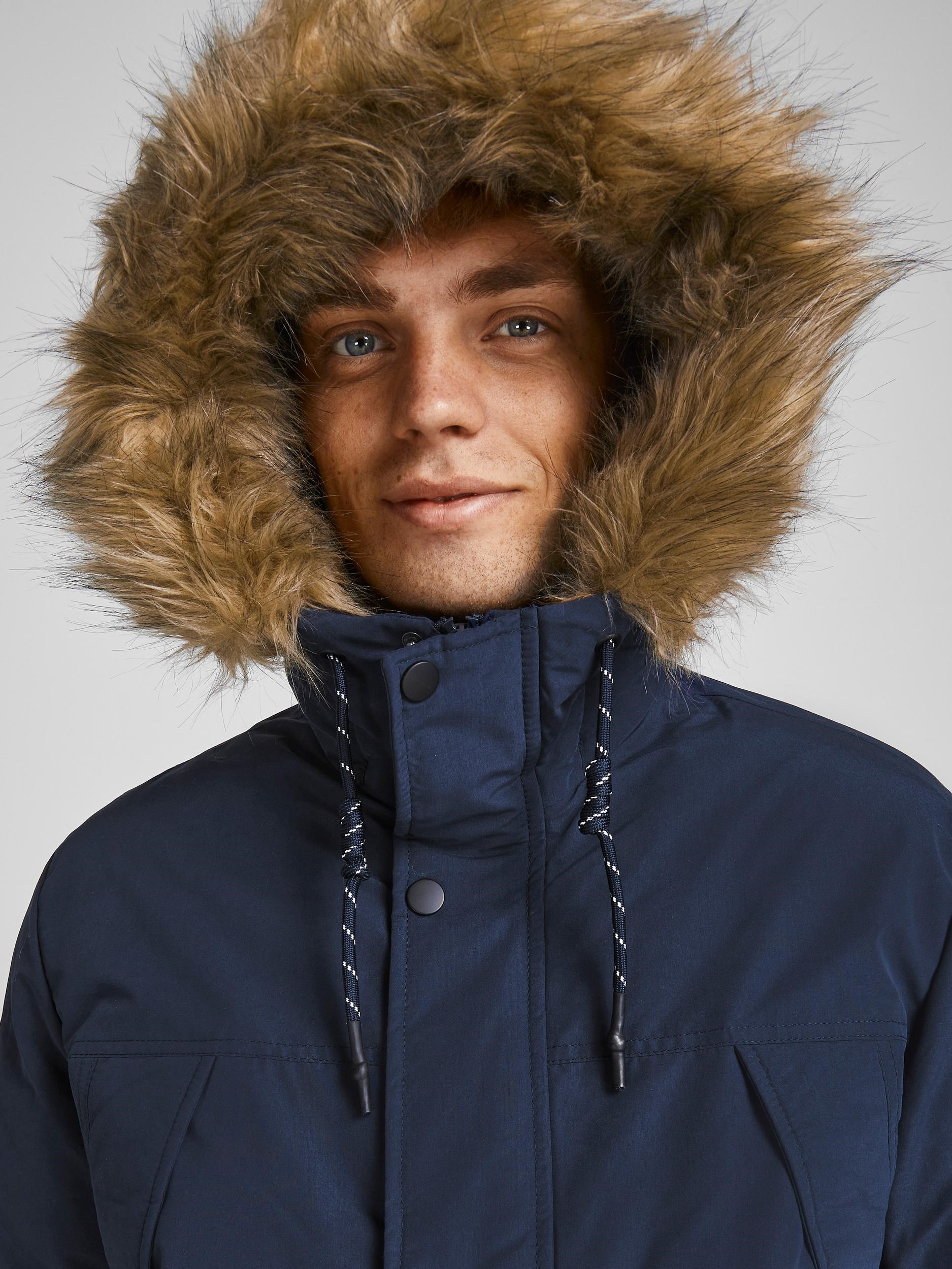 Jack Jones Erkek Parka 12190042 Navy Blazer