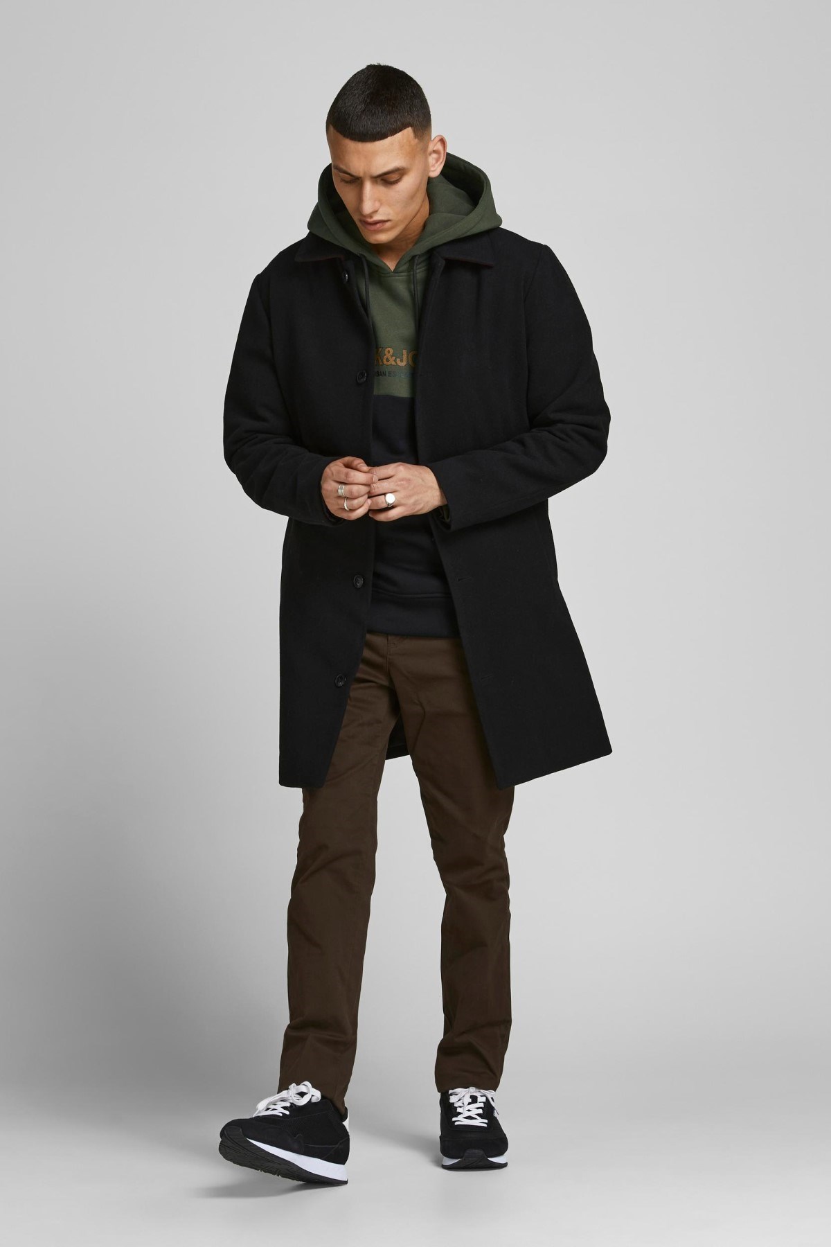 Jack Jones Erkek S-Shirt 12190441 Forest Night