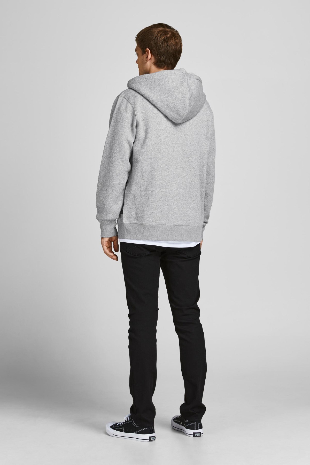 Jack Jones Erkek S-Shirt 12191895 Light Grey Melange