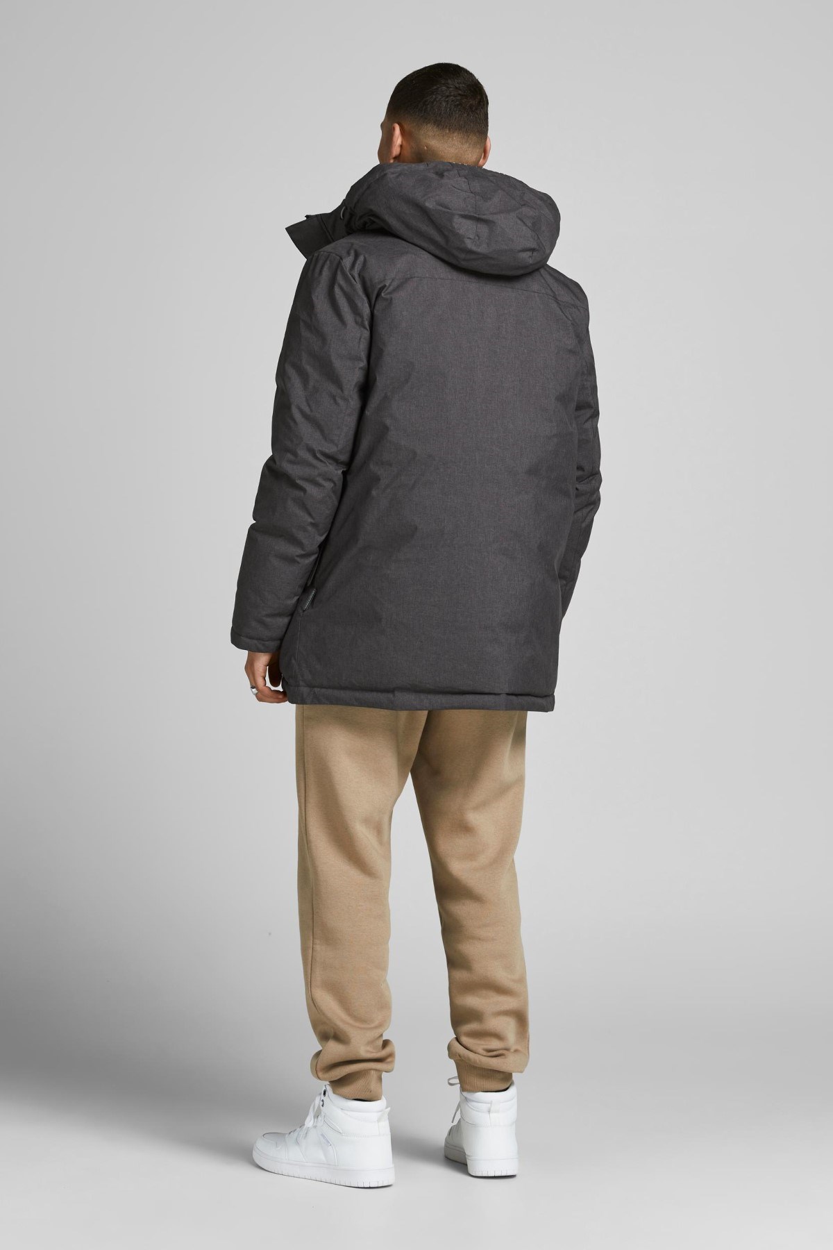 Jack Jones Erkek Parka 12193455 Asphalt