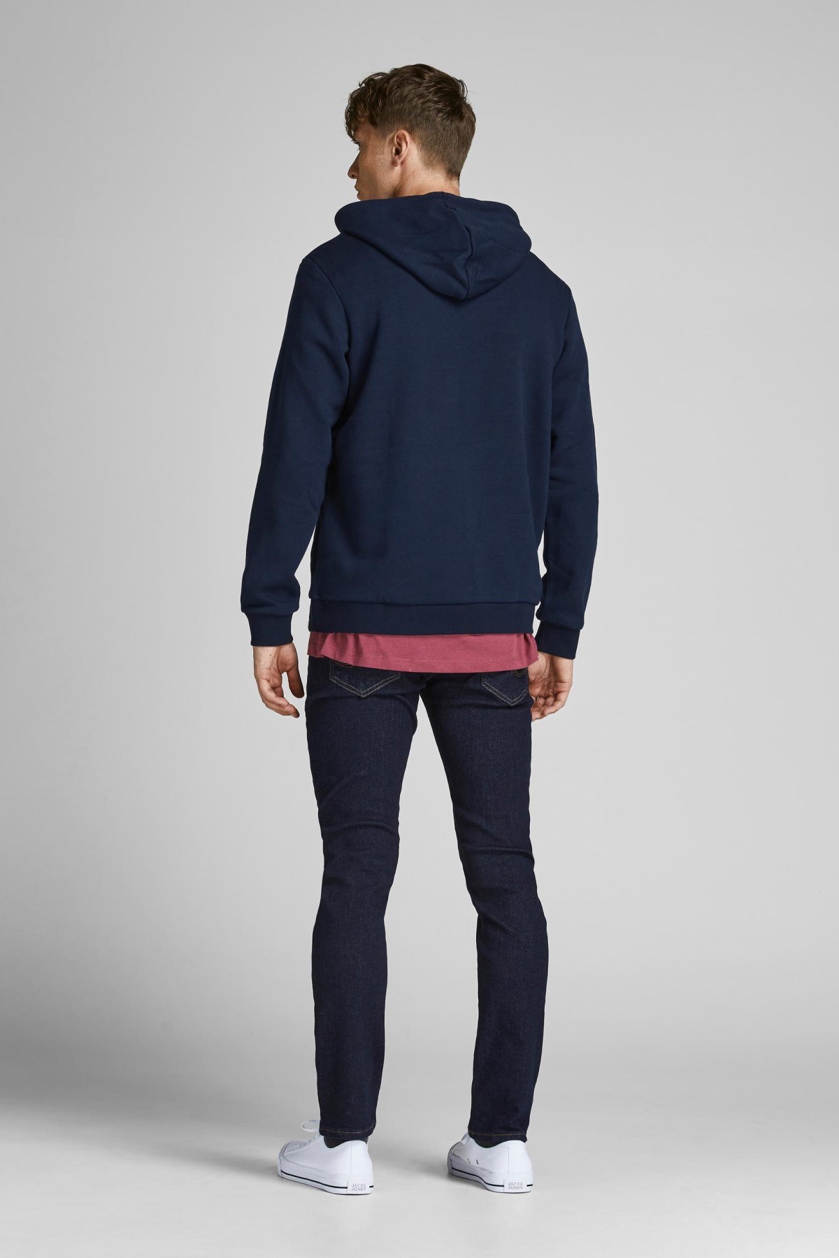 Jack Jones Erkek S-Shirt 12193645 Navy Blazer