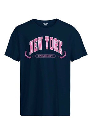 Jack Jones Erkek T-Shirt 12200046 Navy Blazer