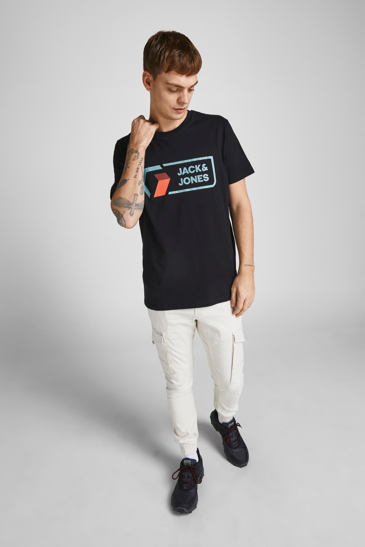 Jack Jones Erkek T-Shirt 12204902 Black