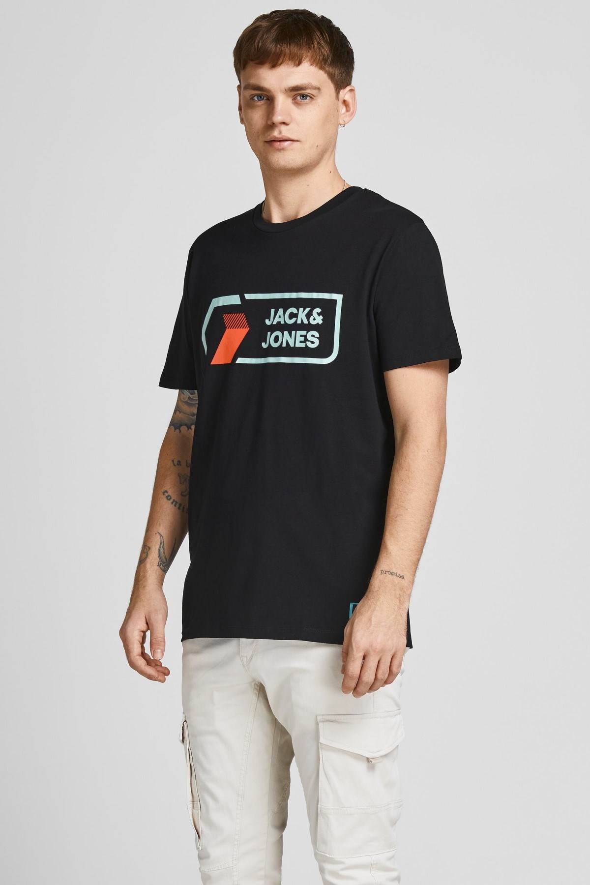 Jack Jones Erkek T-Shirt 12204902 Black