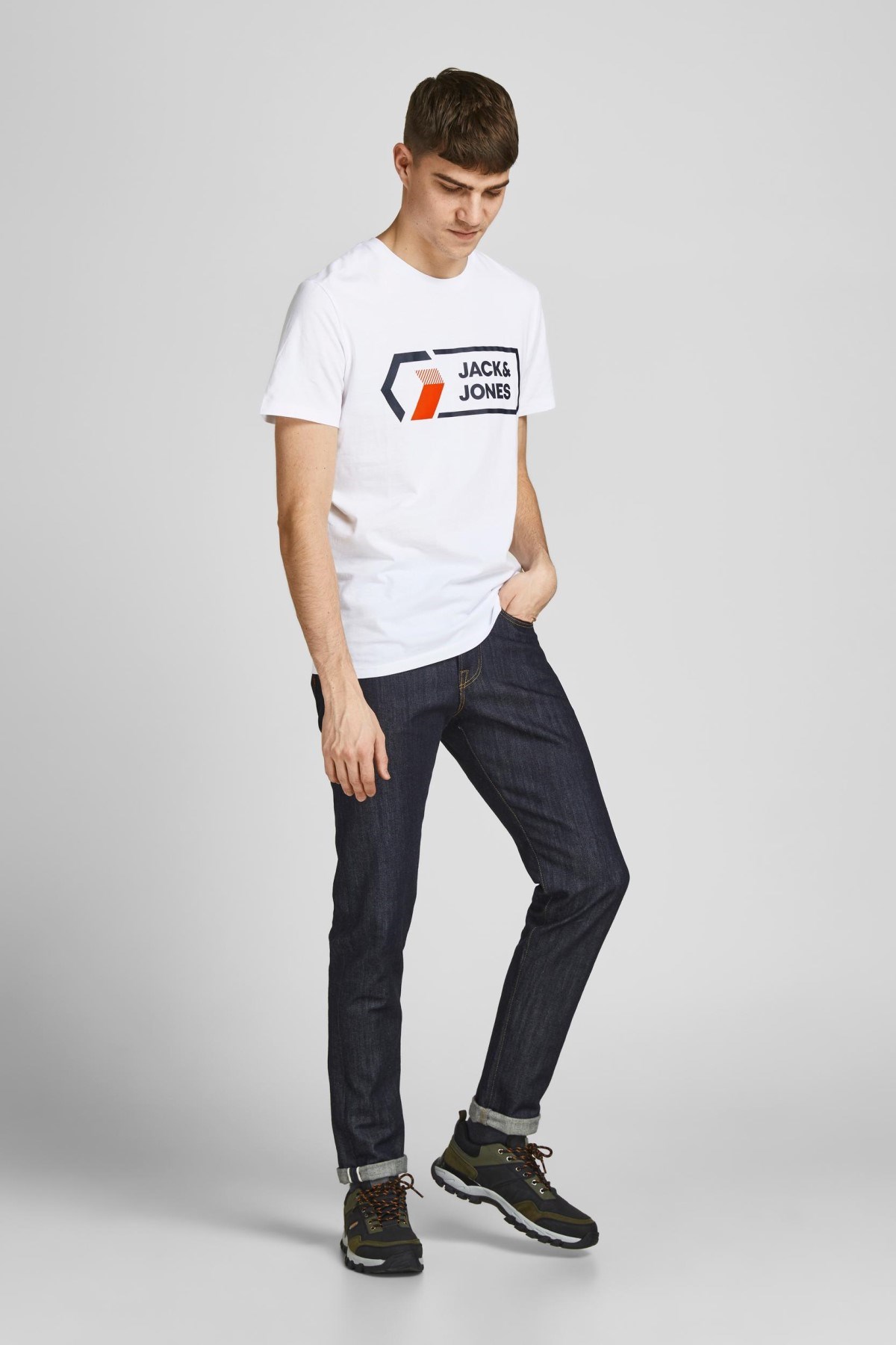 Jack Jones Erkek T-Shirt 12204902 White