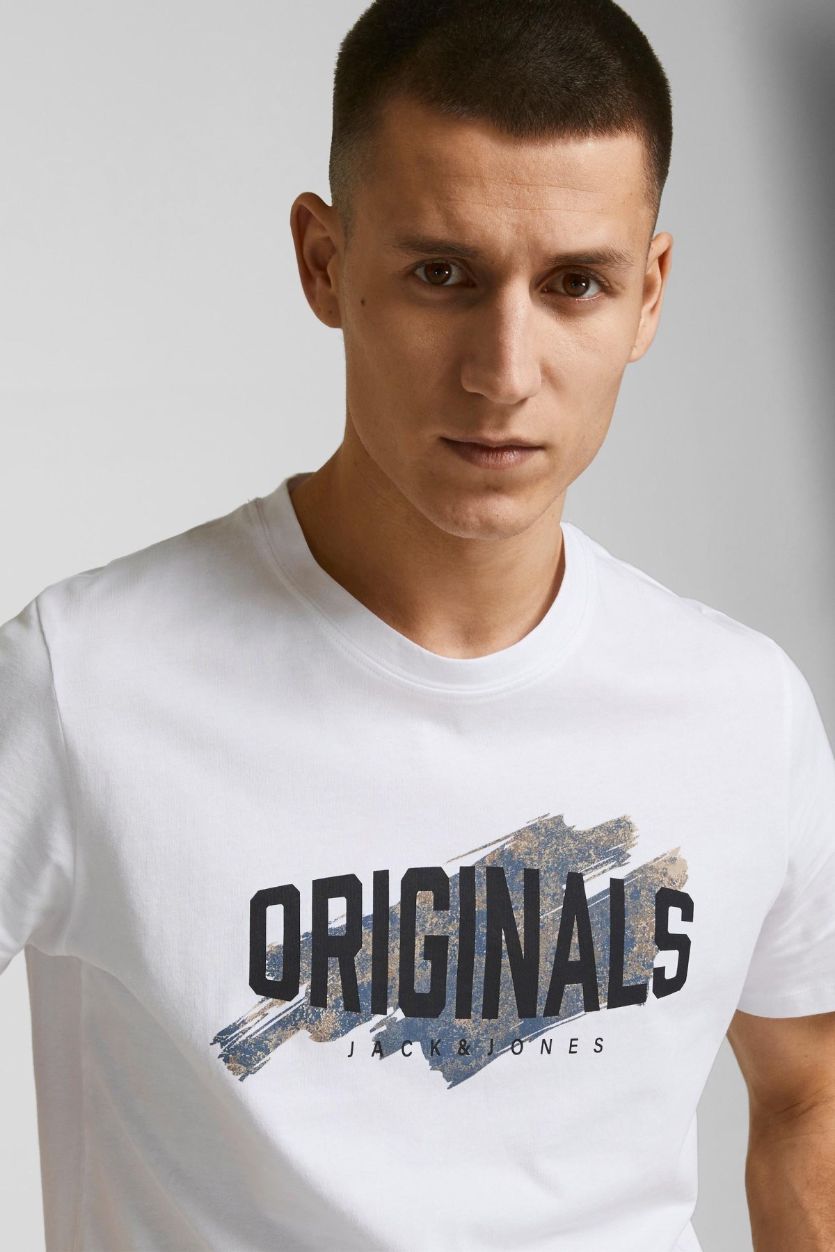 Jack Jones Erkek T-Shirt 12205191 Bright White
