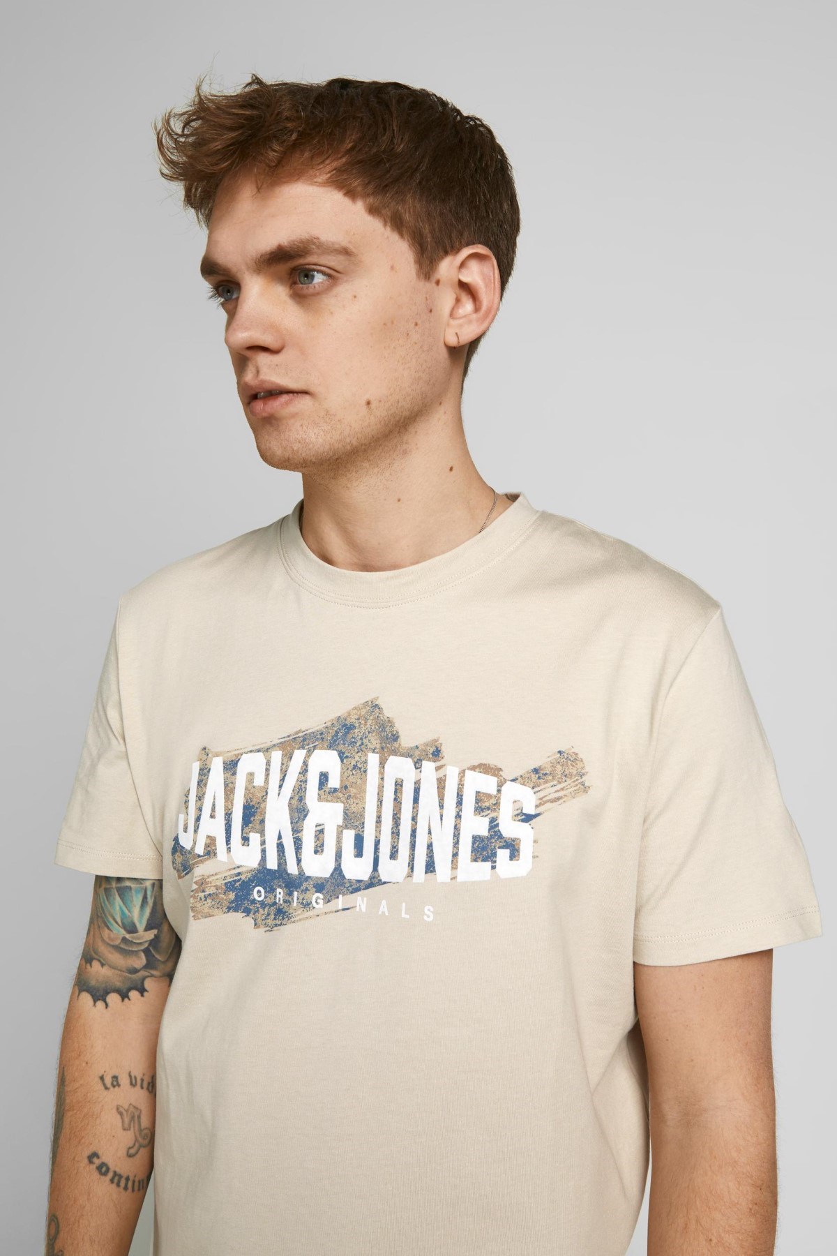 Jack Jones Erkek T-Shirt 12205191 Peyote