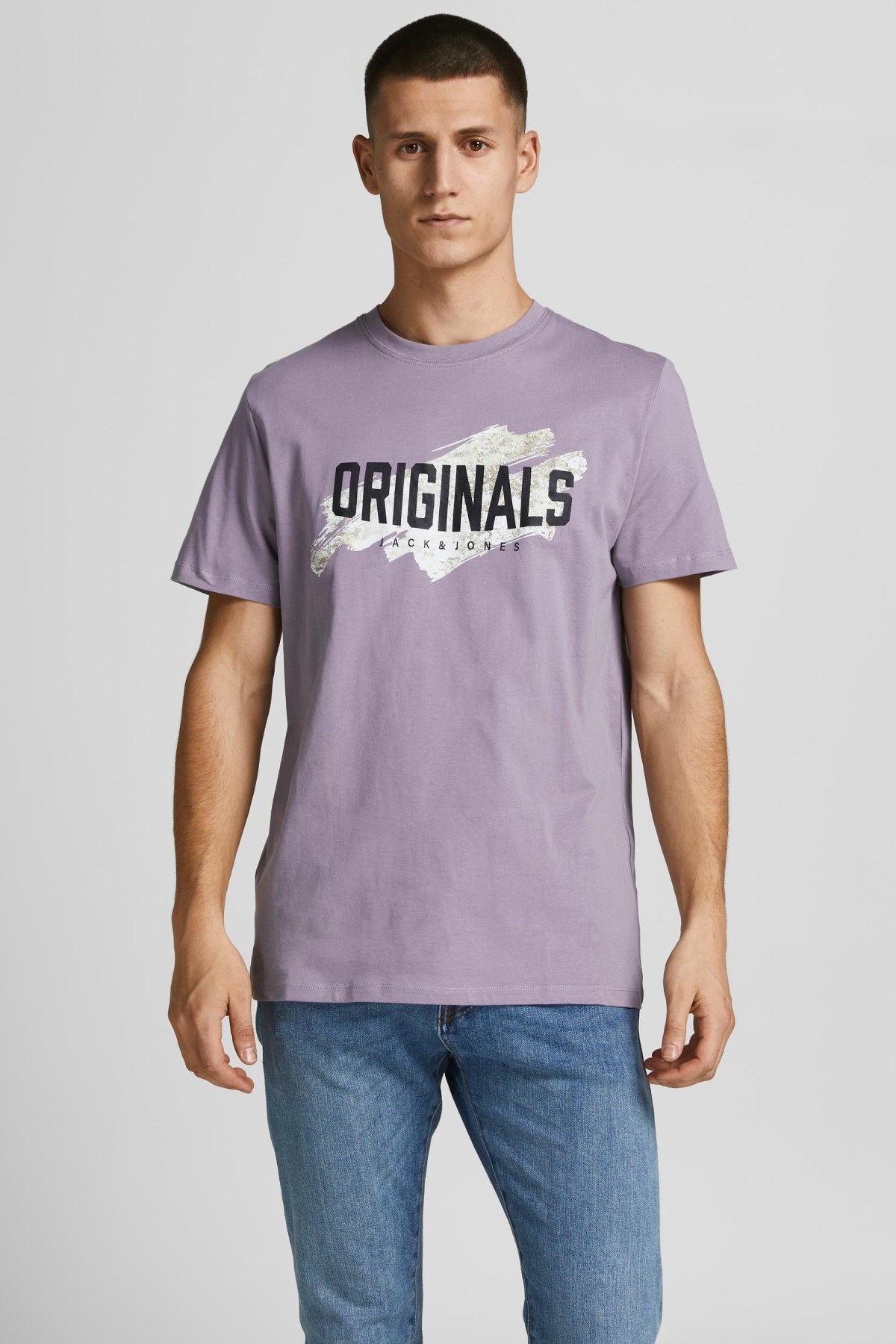 Jack Jones Erkek T-Shirt 12205191 Purple Ash