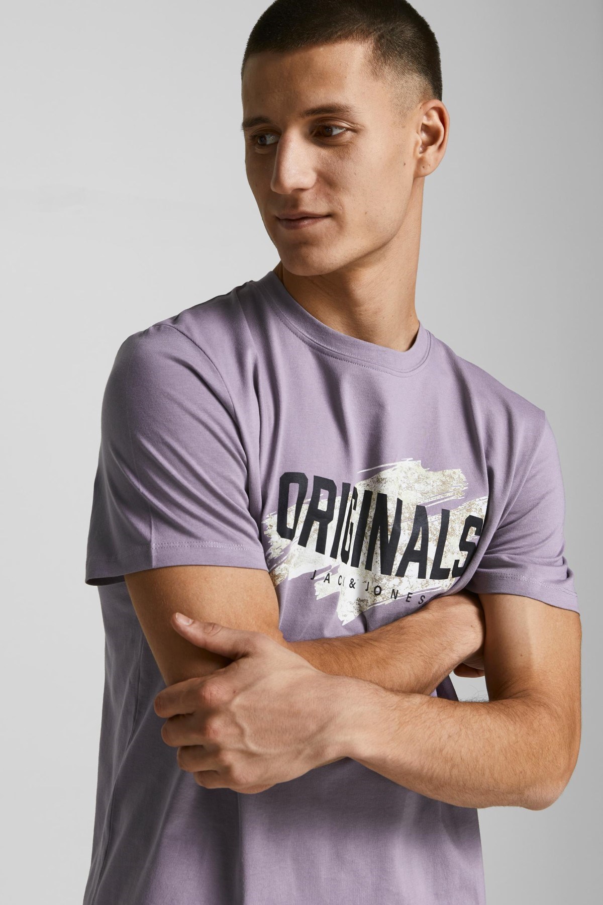 Jack Jones Erkek T-Shirt 12205191 Purple Ash