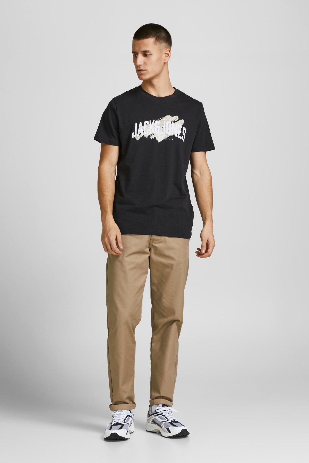 Jack Jones Erkek T-Shirt 12205191 Tap Shoe