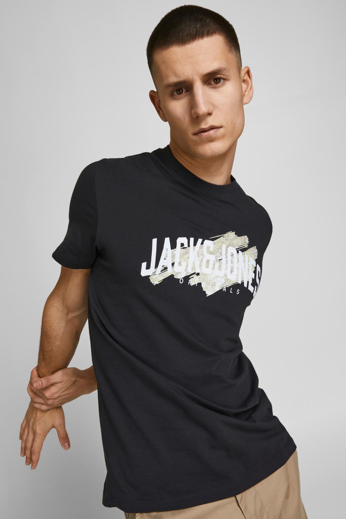 Jack Jones Erkek T-Shirt 12205191 Tap Shoe