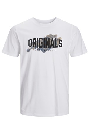 Jack Jones Erkek T-Shirt 12205191 Bright White