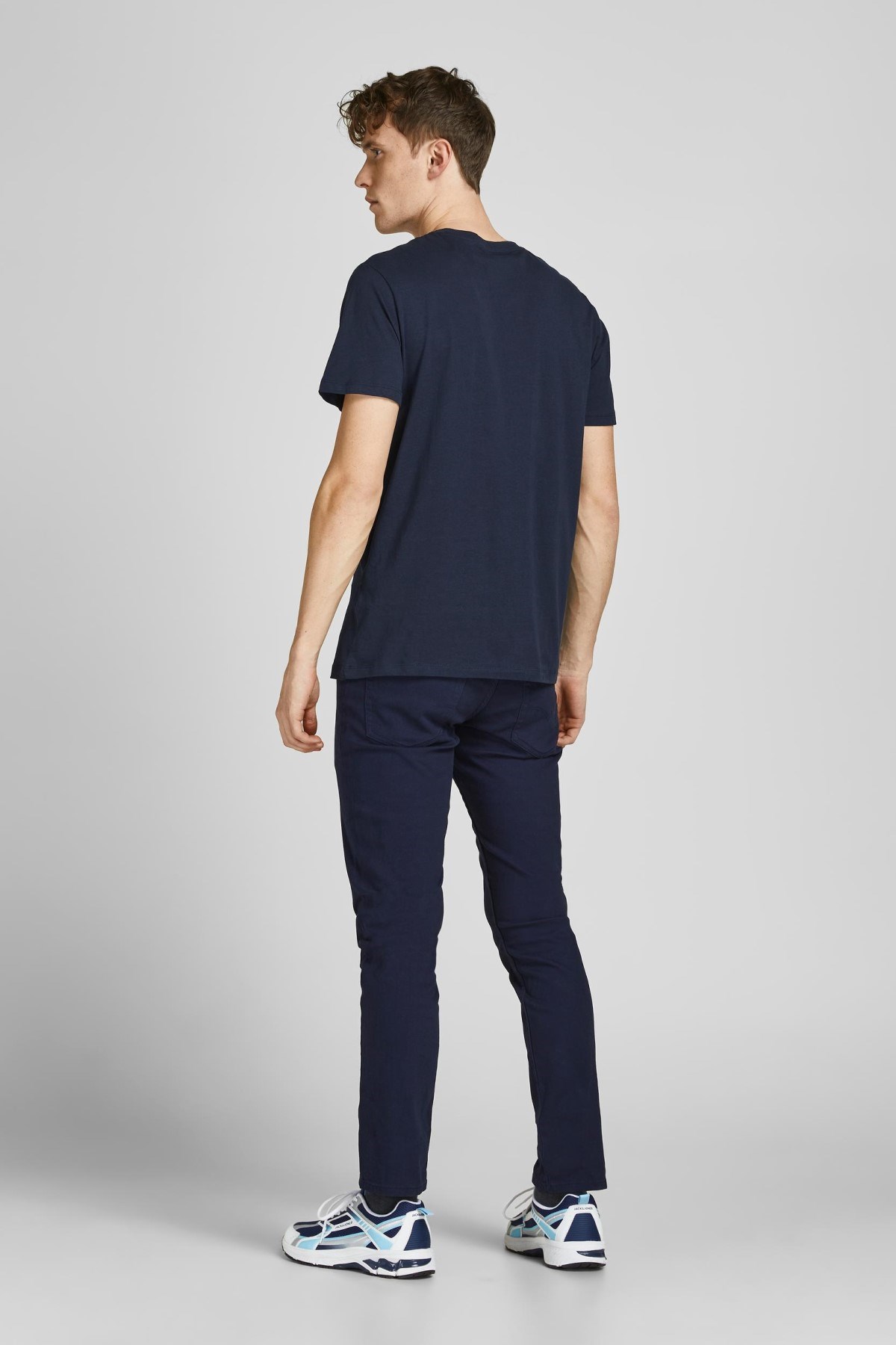 Jack Jones Erkek T-Shirt 12205244 Navy Blazer