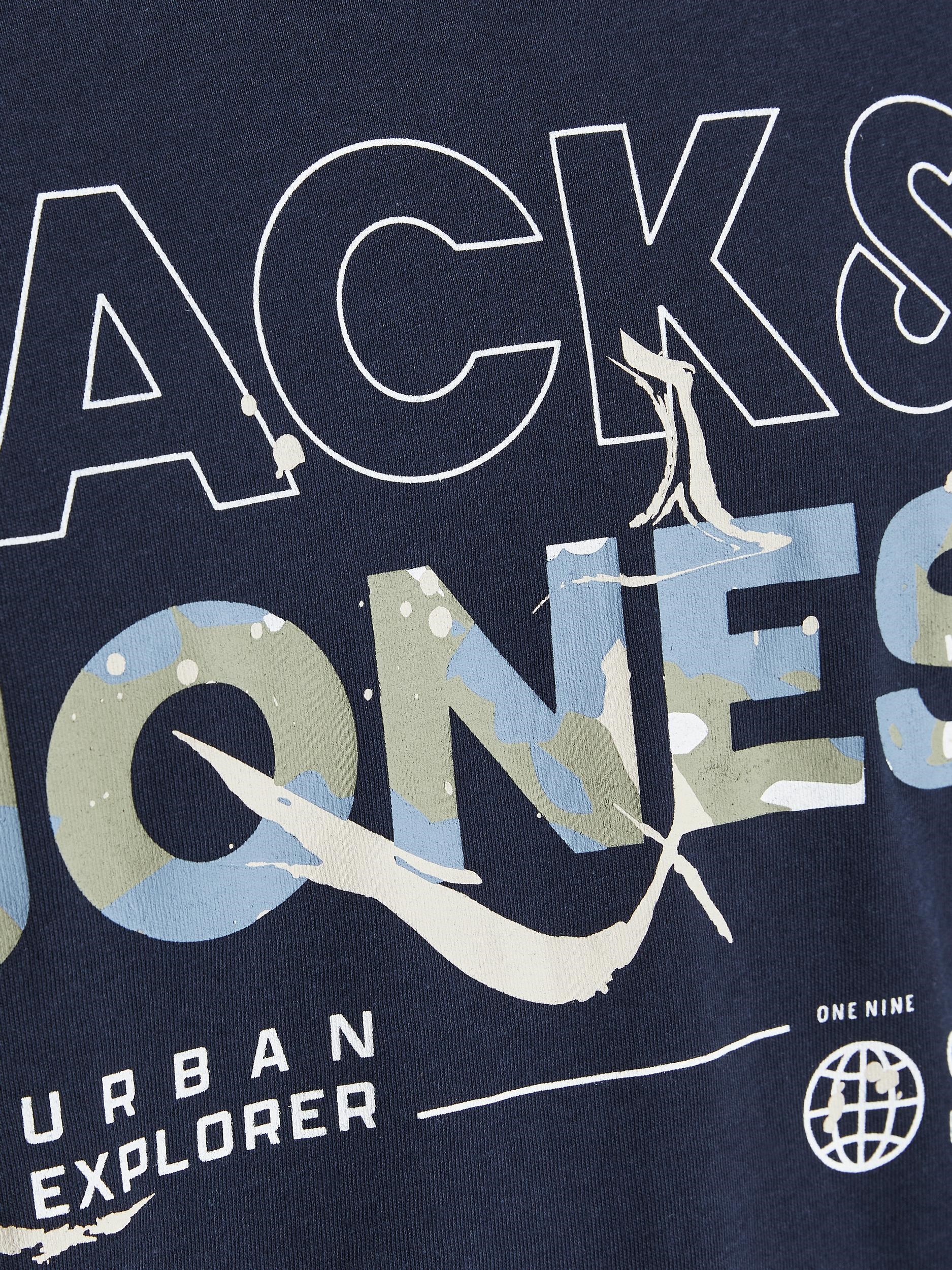Jack Jones Erkek T-Shirt 12205244 Navy Blazer