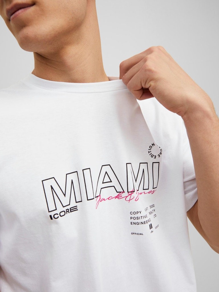 Jack Jones Erkek T-Shirt 12205417 White