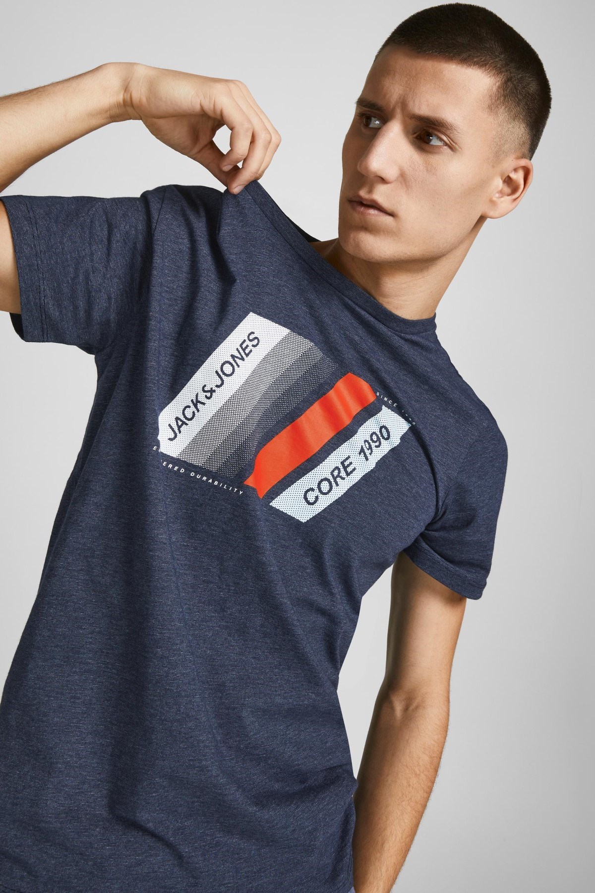Jack Jones Erkek T-Shirt 12205428 Navy Blazer