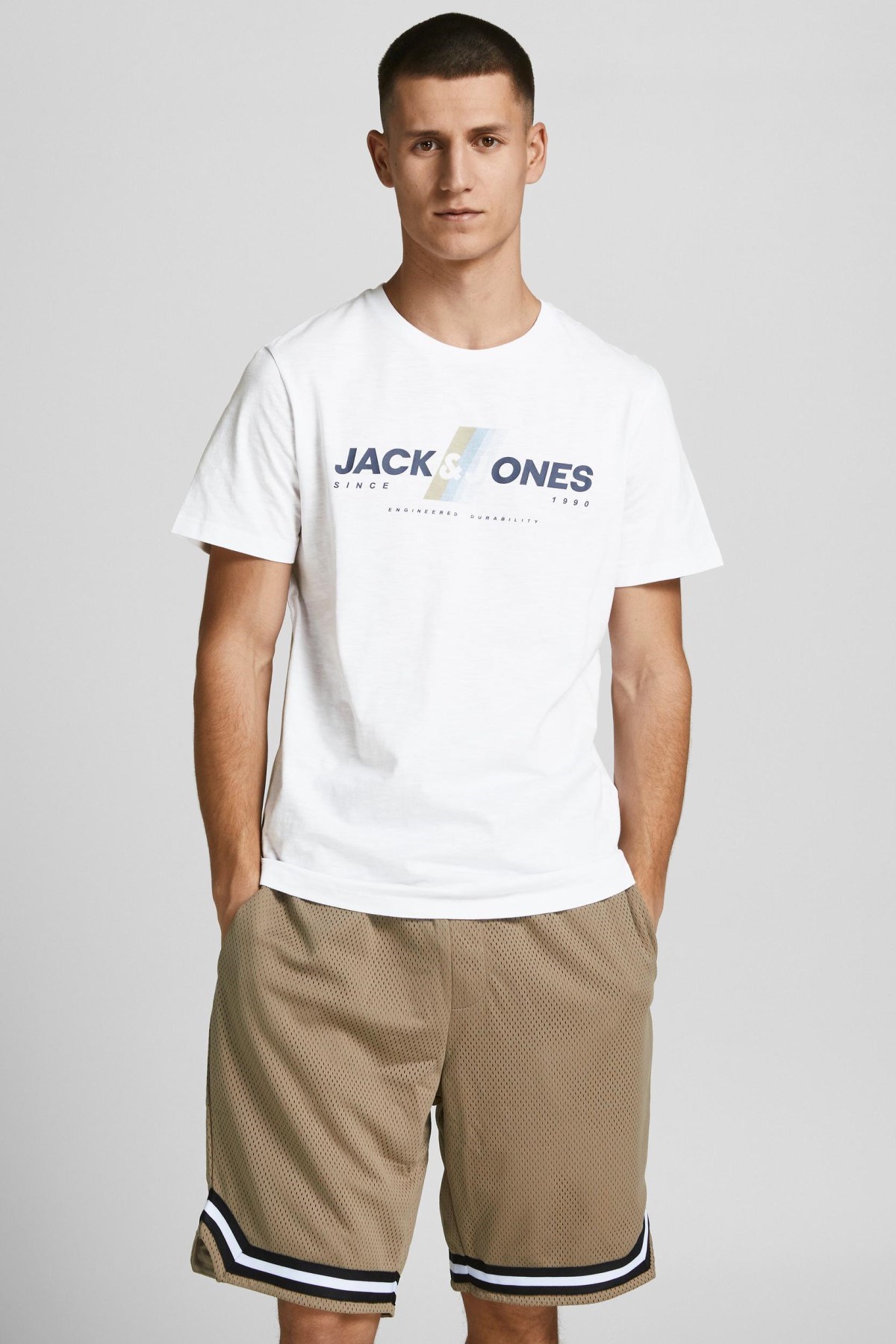 Jack Jones Erkek T-Shirt 12205428 White