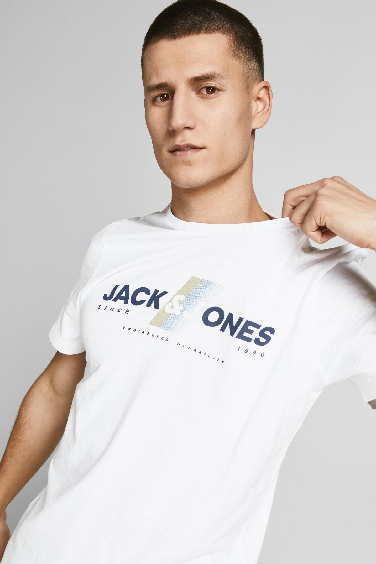 Jack Jones Erkek T-Shirt 12205428 White