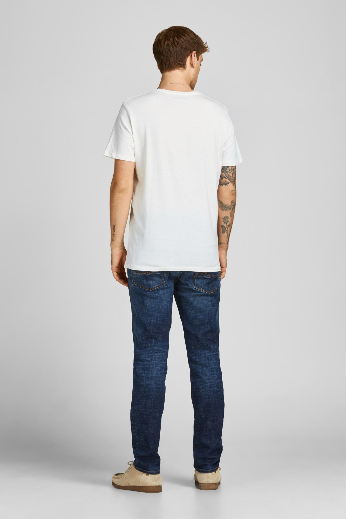 Jack Jones Erkek T-Shirt 12205684 Cloud Dancer
