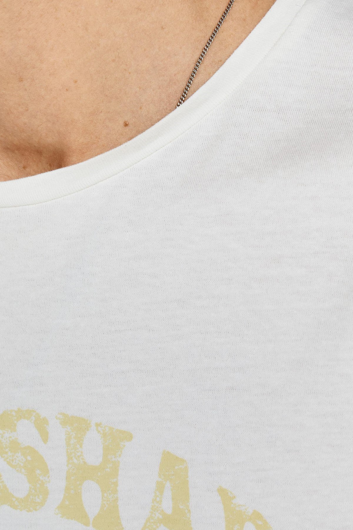 Jack Jones Erkek T-Shirt 12205684 Cloud Dancer