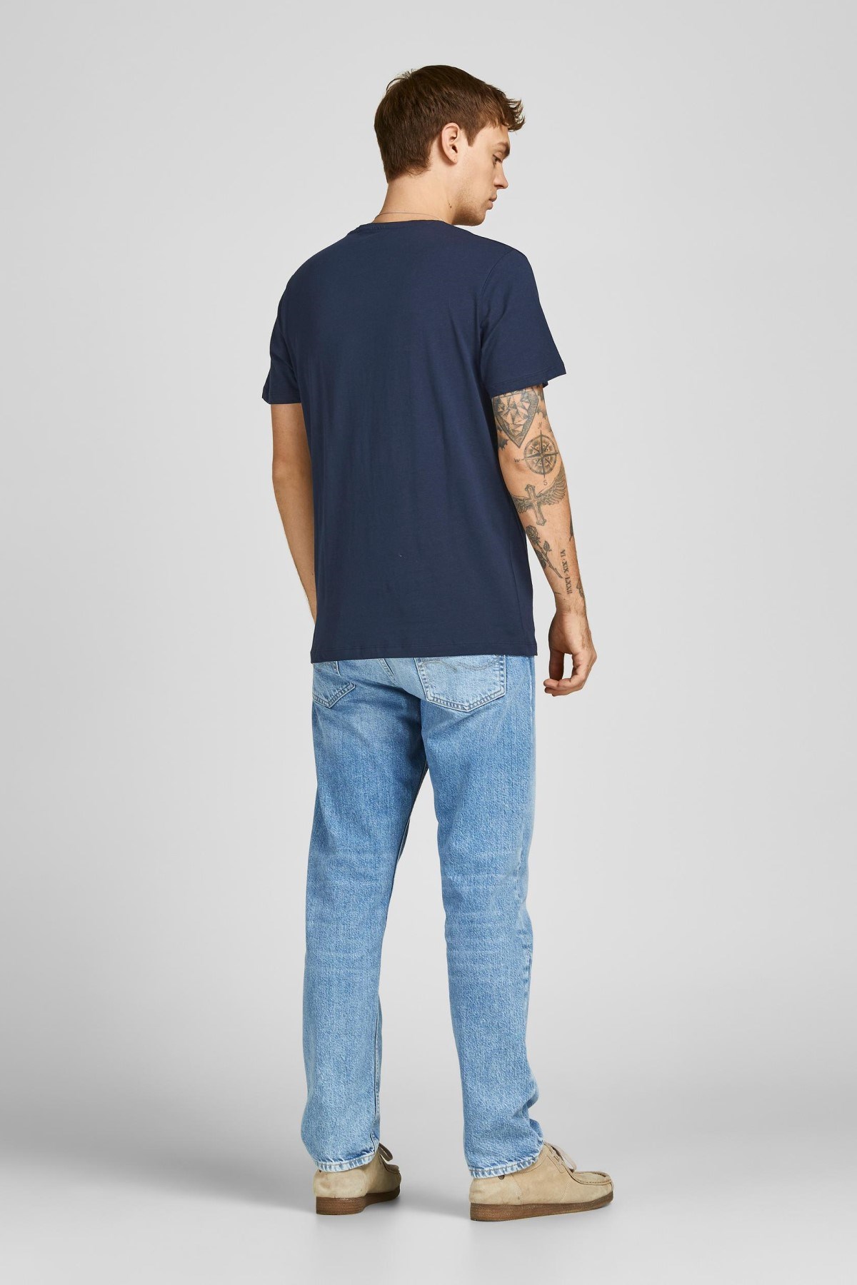 Jack Jones Erkek T-Shirt 12205684 Navy Blazer