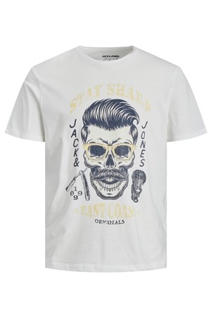 Jack Jones Erkek T-Shirt 12205684 Cloud Dancer